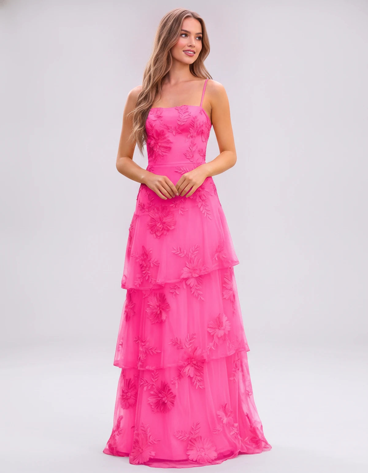 Manon Maxi Dress — Hot Pink | SKU: SD-88242-hotpink-2,SD-88242-hotpink-4,SD-88242-hotpink-6,SD-88242-hotpink-8,SD-88242-hotpink-10,SD-88242-hotpink-12,SD-88242-hotpink-14,SD-88242-hotpink-16,SD-88242-hotpink-16W,SD-88242-hotpink-18W,SD-88242-hotpink-20W,SD-88242-hotpink-22W