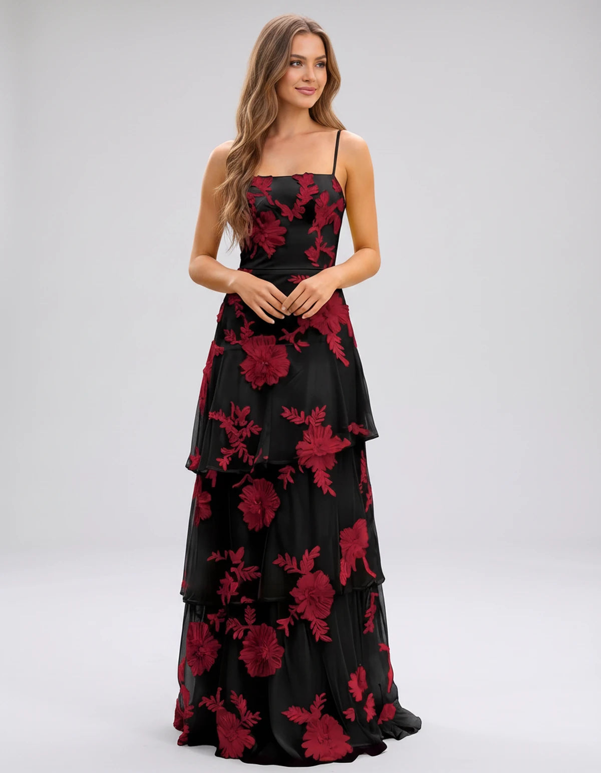 Manon Maxi Dress — Red | SKU: SD-88242-red-2,SD-88242-red-4,SD-88242-red-6,SD-88242-red-8,SD-88242-red-10,SD-88242-red-12,SD-88242-red-14,SD-88242-red-16,SD-88242-red-16W,SD-88242-red-18W,SD-88242-red-20W,SD-88242-red-22W