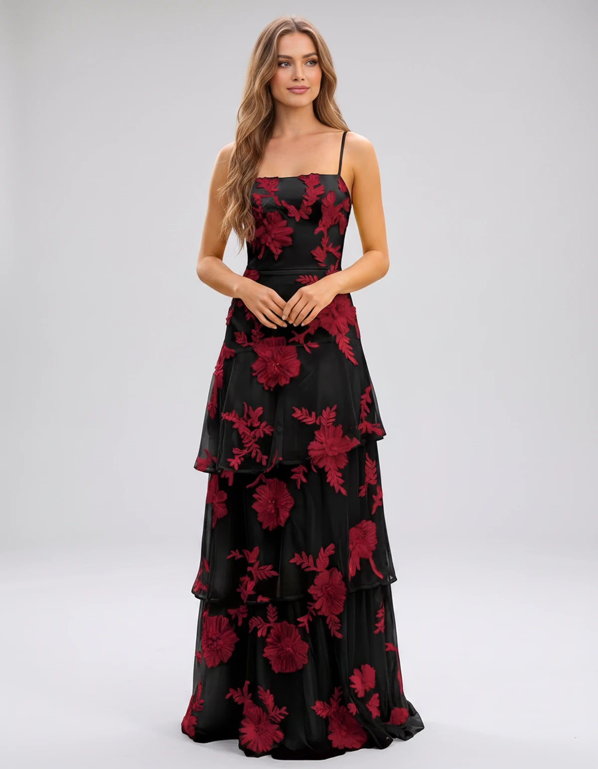 Manon Maxi Dress — Red | SKU: SD-88242-red-2,SD-88242-red-4,SD-88242-red-6,SD-88242-red-8,SD-88242-red-10,SD-88242-red-12,SD-88242-red-14,SD-88242-red-16,SD-88242-red-16W,SD-88242-red-18W,SD-88242-red-20W,SD-88242-red-22W