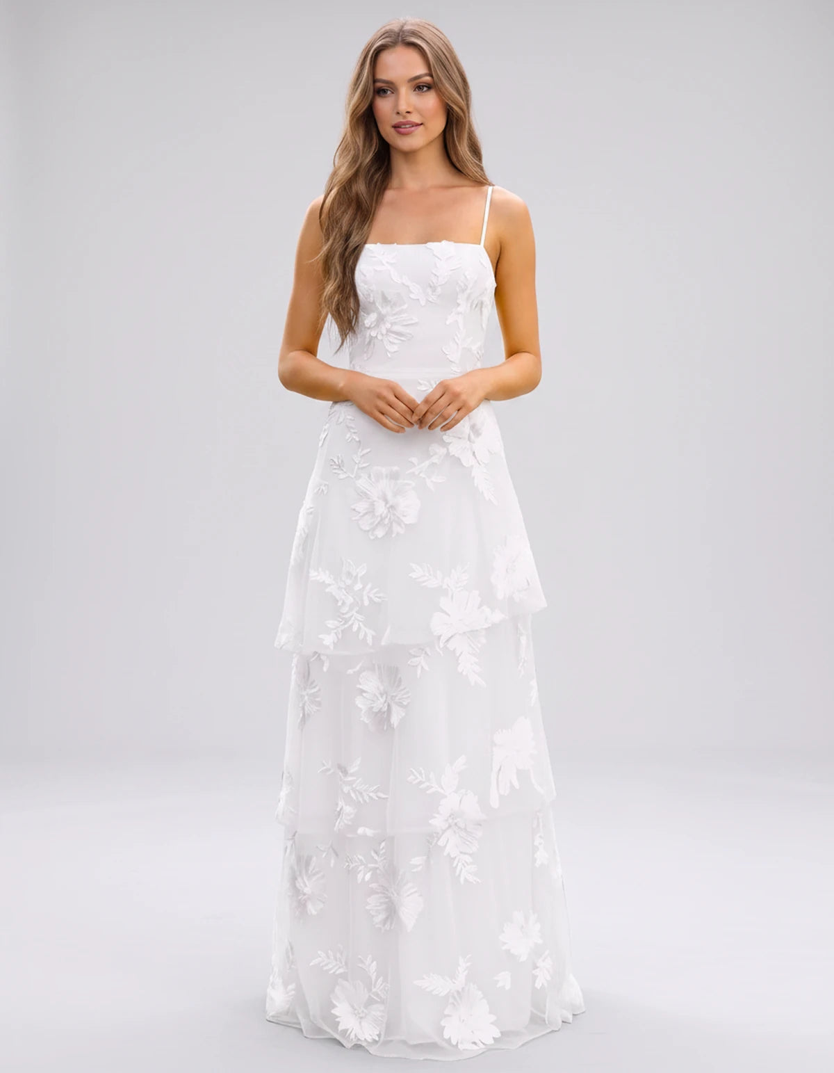Manon Maxi Dress — White | SKU: SD-88242-white-2,SD-88242-white-4,SD-88242-white-6,SD-88242-white-8,SD-88242-white-10,SD-88242-white-12,SD-88242-white-14,SD-88242-white-16,SD-88242-white-16W,SD-88242-white-18W,SD-88242-white-20W,SD-88242-white-22W
