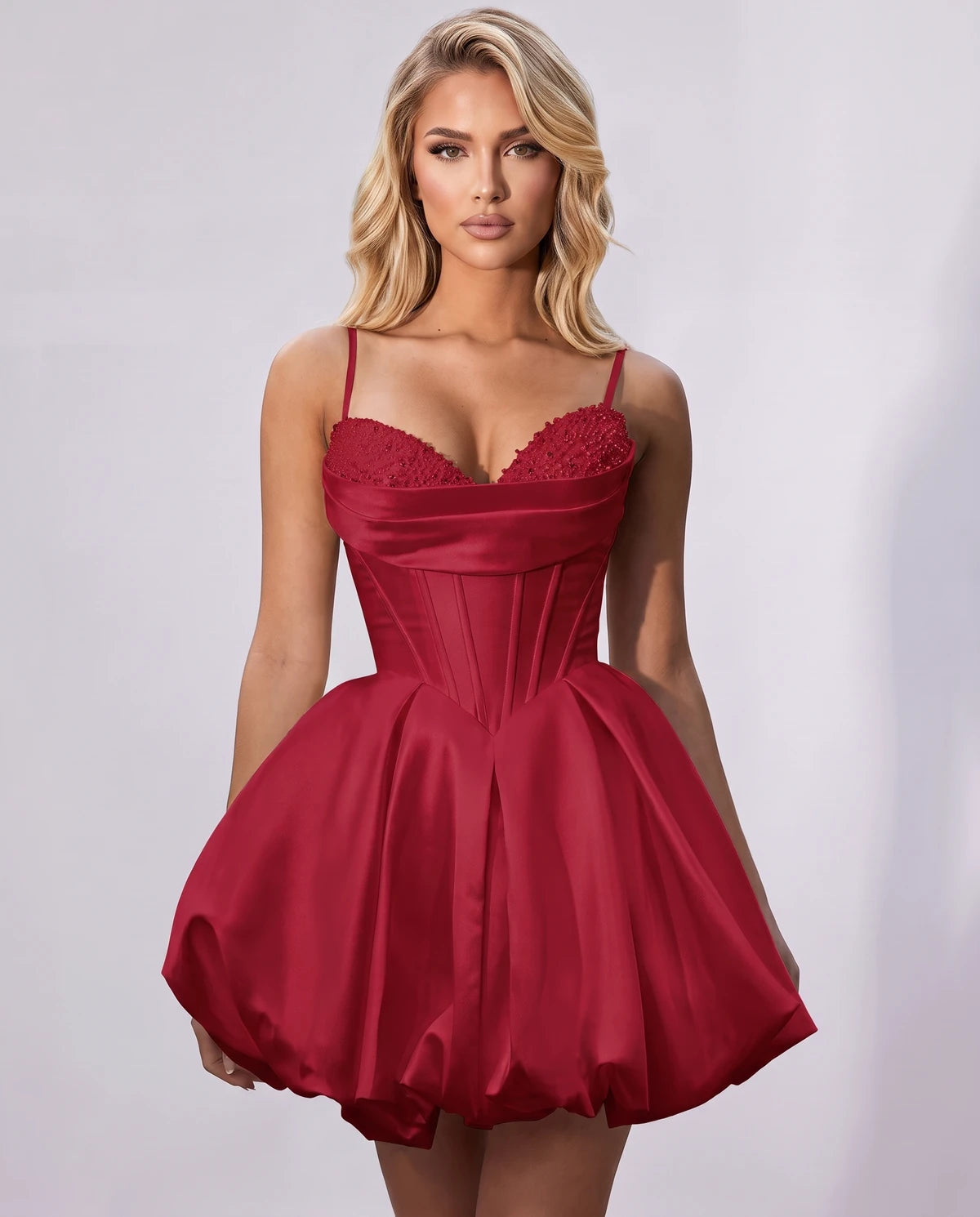 Marceline Mini Dress — Red