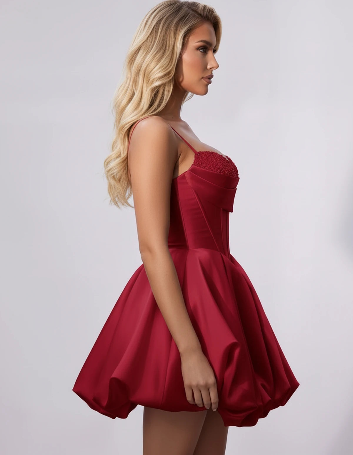 Marceline Mini Dress — Red | SKU: SD-50451-red-2,SD-50451-red-4,SD-50451-red-6,SD-50451-red-8,SD-50451-red-10,SD-50451-red-12,SD-50451-red-14,SD-50451-red-16,SD-50451-red-16W,SD-50451-red-18W,SD-50451-red-20W,SD-50451-red-22W