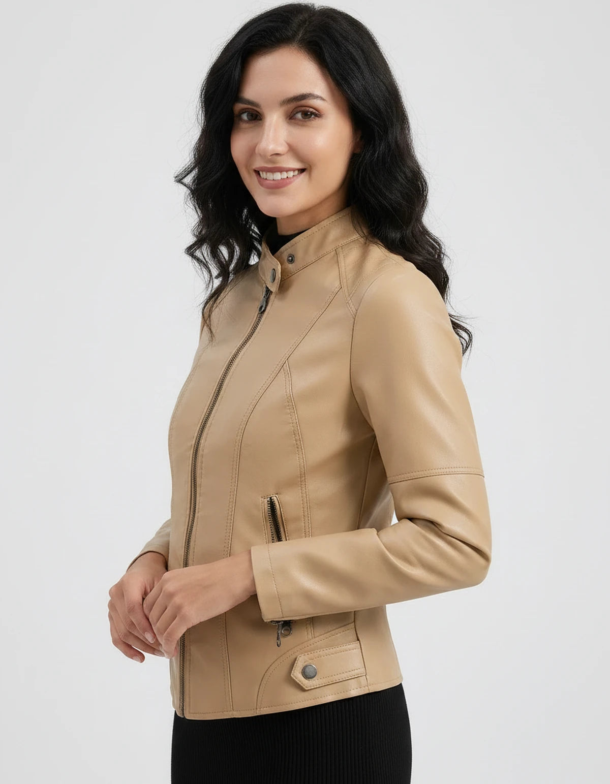 Marcelline Coat — Apricot | SKU: SD-83774-apricot-XS,SD-83774-apricot-S,SD-83774-apricot-M,SD-83774-apricot-L,SD-83774-apricot-XL,SD-83774-apricot-2XL