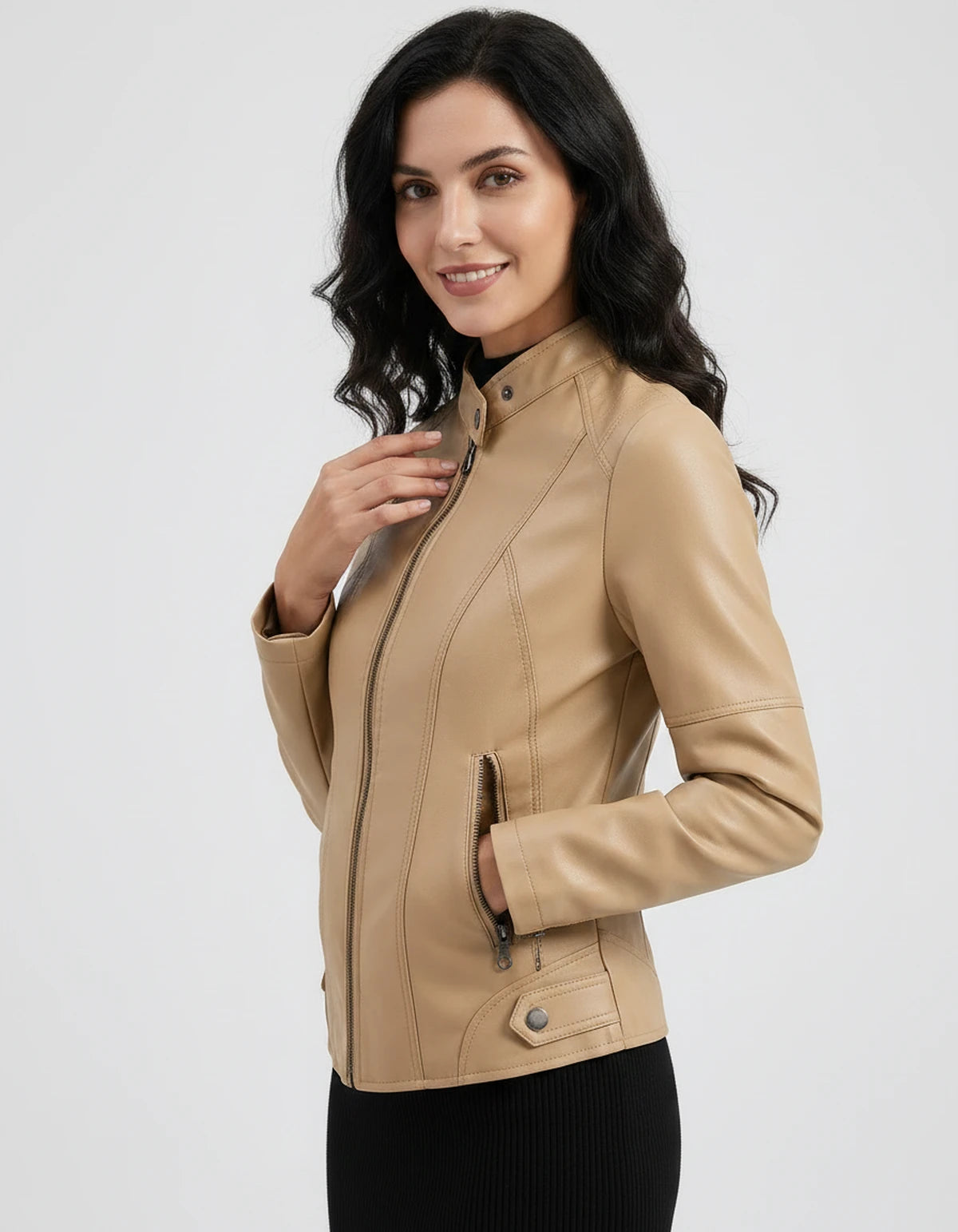 Marcelline Coat — Apricot | SKU: SD-83774-apricot-XS,SD-83774-apricot-S,SD-83774-apricot-M,SD-83774-apricot-L,SD-83774-apricot-XL,SD-83774-apricot-2XL