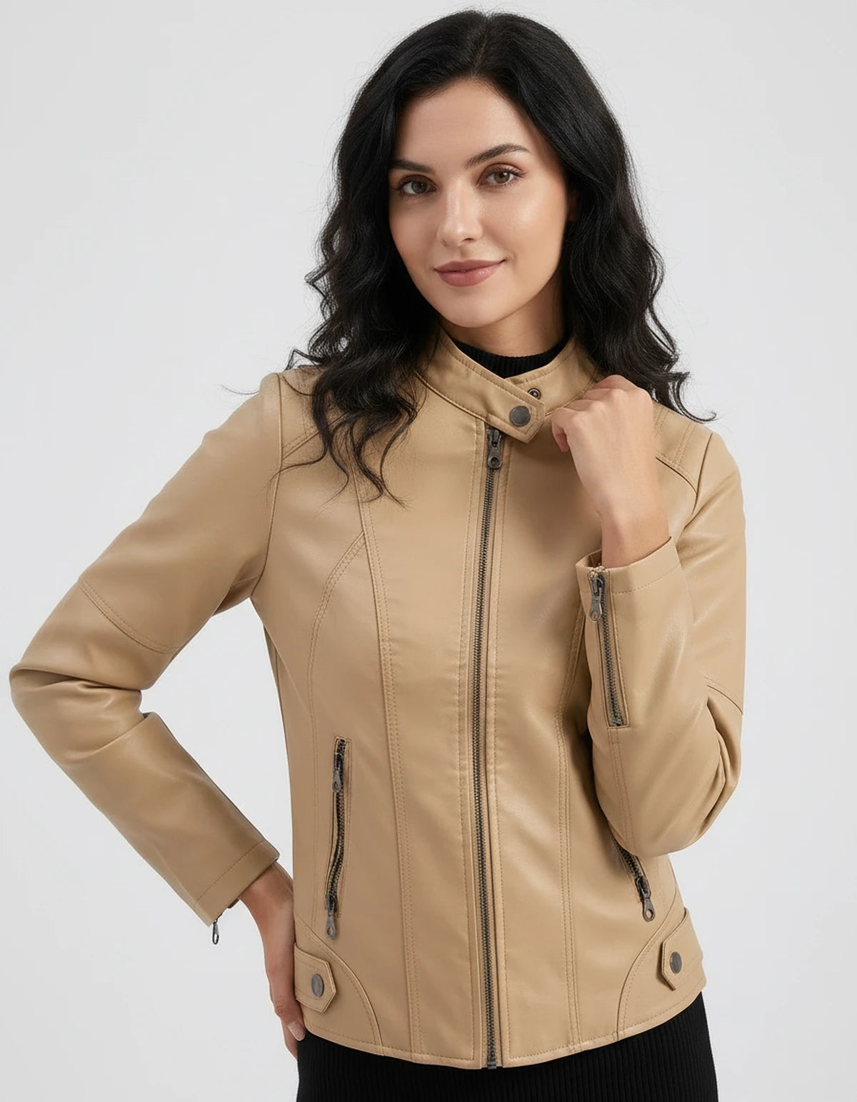 Marcelline Coat — Apricot | SKU: SD-83774-apricot-XS,SD-83774-apricot-S,SD-83774-apricot-M,SD-83774-apricot-L,SD-83774-apricot-XL,SD-83774-apricot-2XL