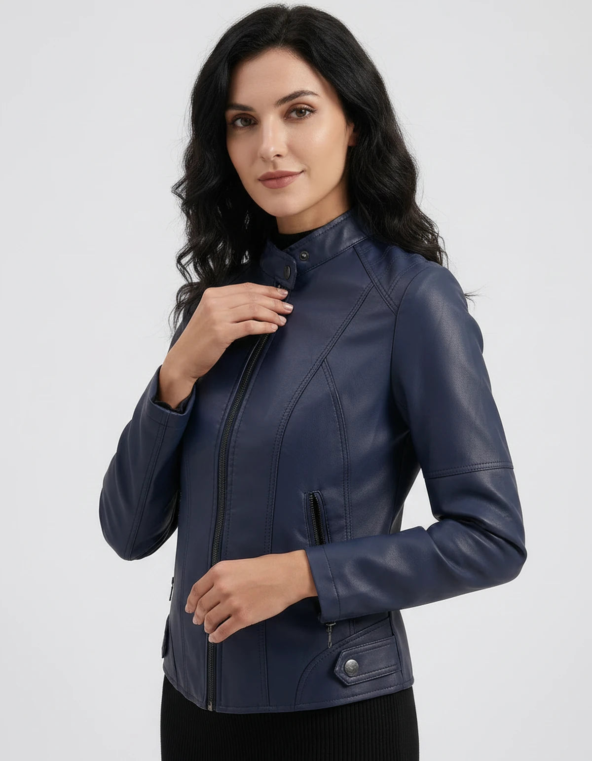 Marcelline Coat — Dark Blue | SKU: SD-83774-darkblue-XS,SD-83774-darkblue-S,SD-83774-darkblue-M,SD-83774-darkblue-L,SD-83774-darkblue-XL,SD-83774-darkblue-2XL
