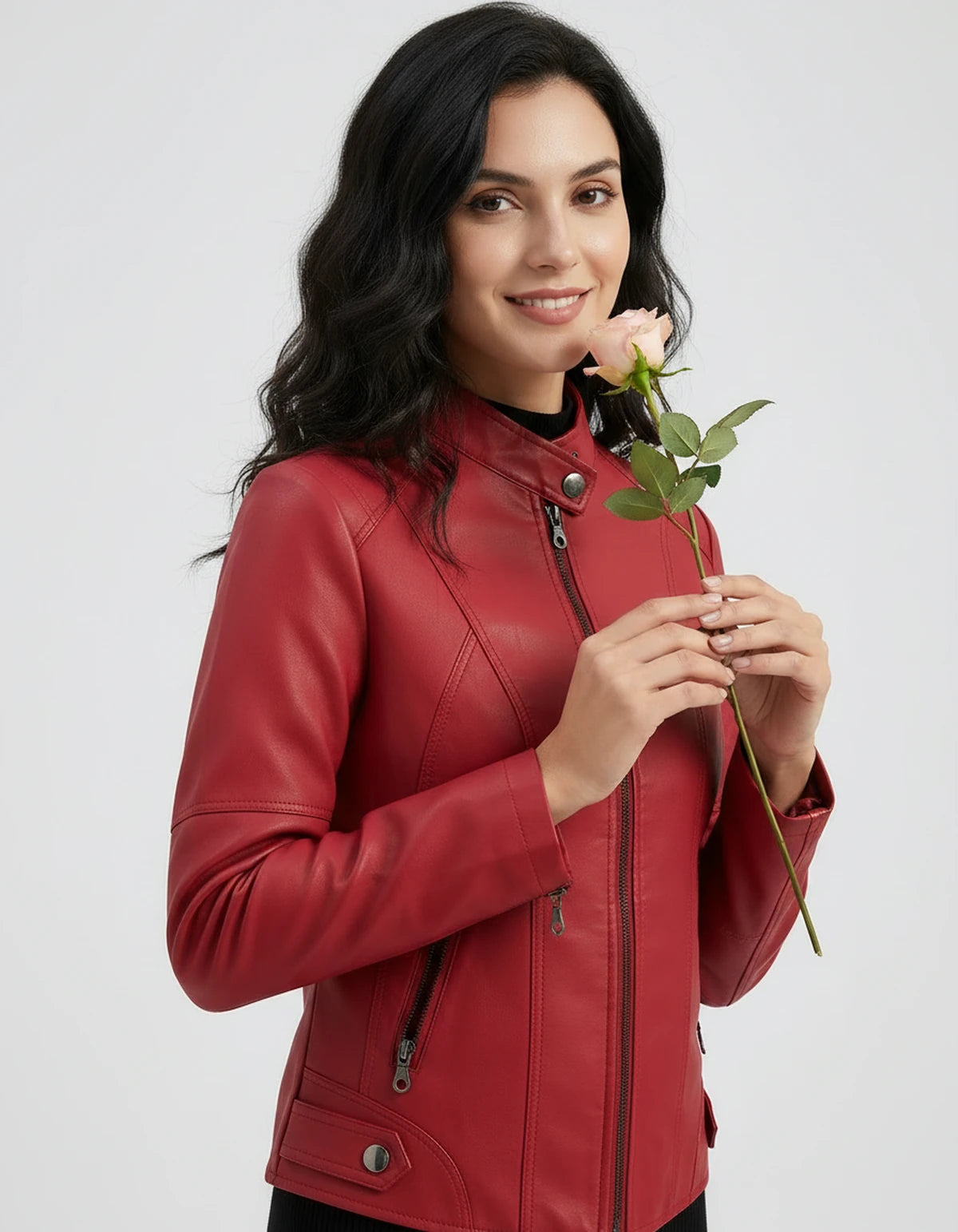 Marcelline Coat — Red | SKU: SD-83774-red-XS,SD-83774-red-S,SD-83774-red-M,SD-83774-red-L,SD-83774-red-XL,SD-83774-red-2XL