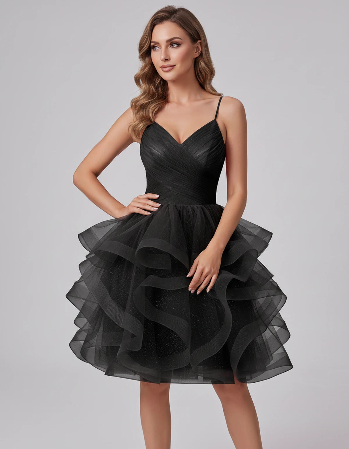 Mariposa Mini Dress — Black | SKU: SD-76342-black-2,SD-76342-black-4,SD-76342-black-6,SD-76342-black-8,SD-76342-black-10,SD-76342-black-12,SD-76342-black-14,SD-76342-black-14W,SD-76342-black-16,SD-76342-black-16W,SD-76342-black-18W,SD-76342-black-20W