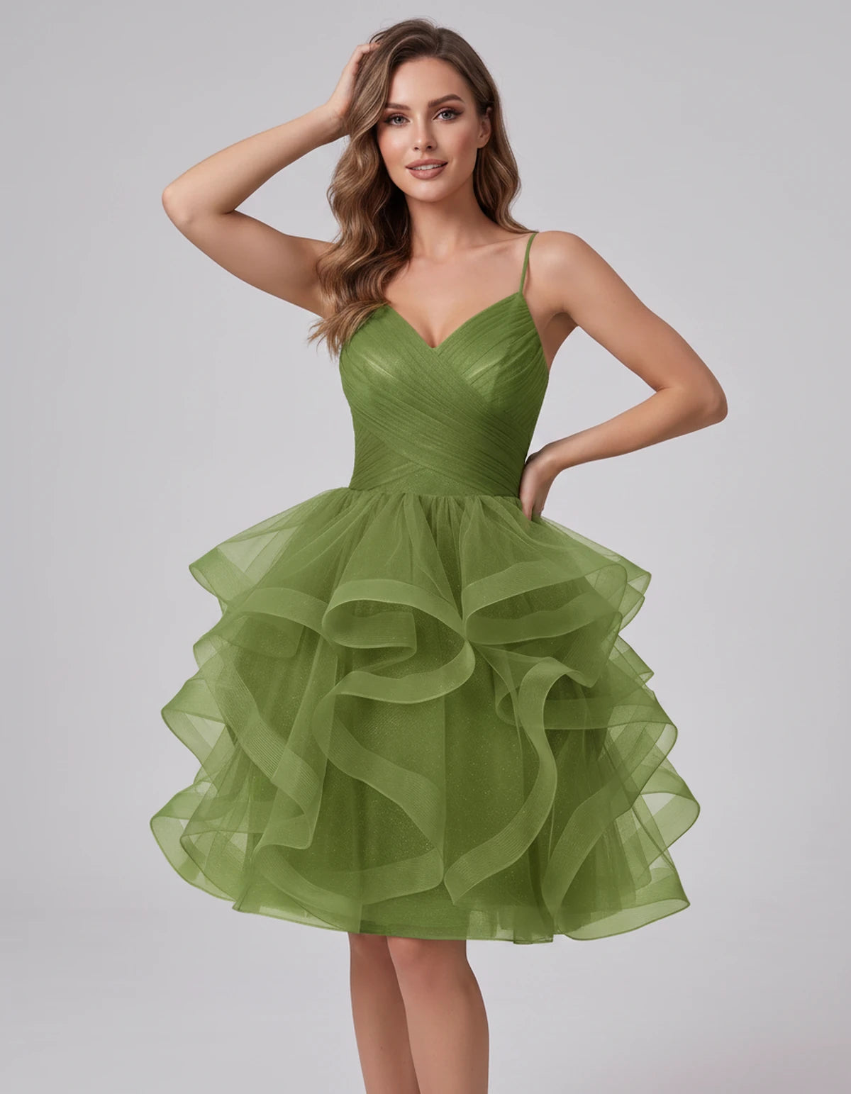 Mariposa Mini Dress — Green | SKU: SD-76342-green-2,SD-76342-green-4,SD-76342-green-6,SD-76342-green-8,SD-76342-green-10,SD-76342-green-12,SD-76342-green-14,SD-76342-green-14W,SD-76342-green-16,SD-76342-green-16W,SD-76342-green-18W,SD-76342-green-20W