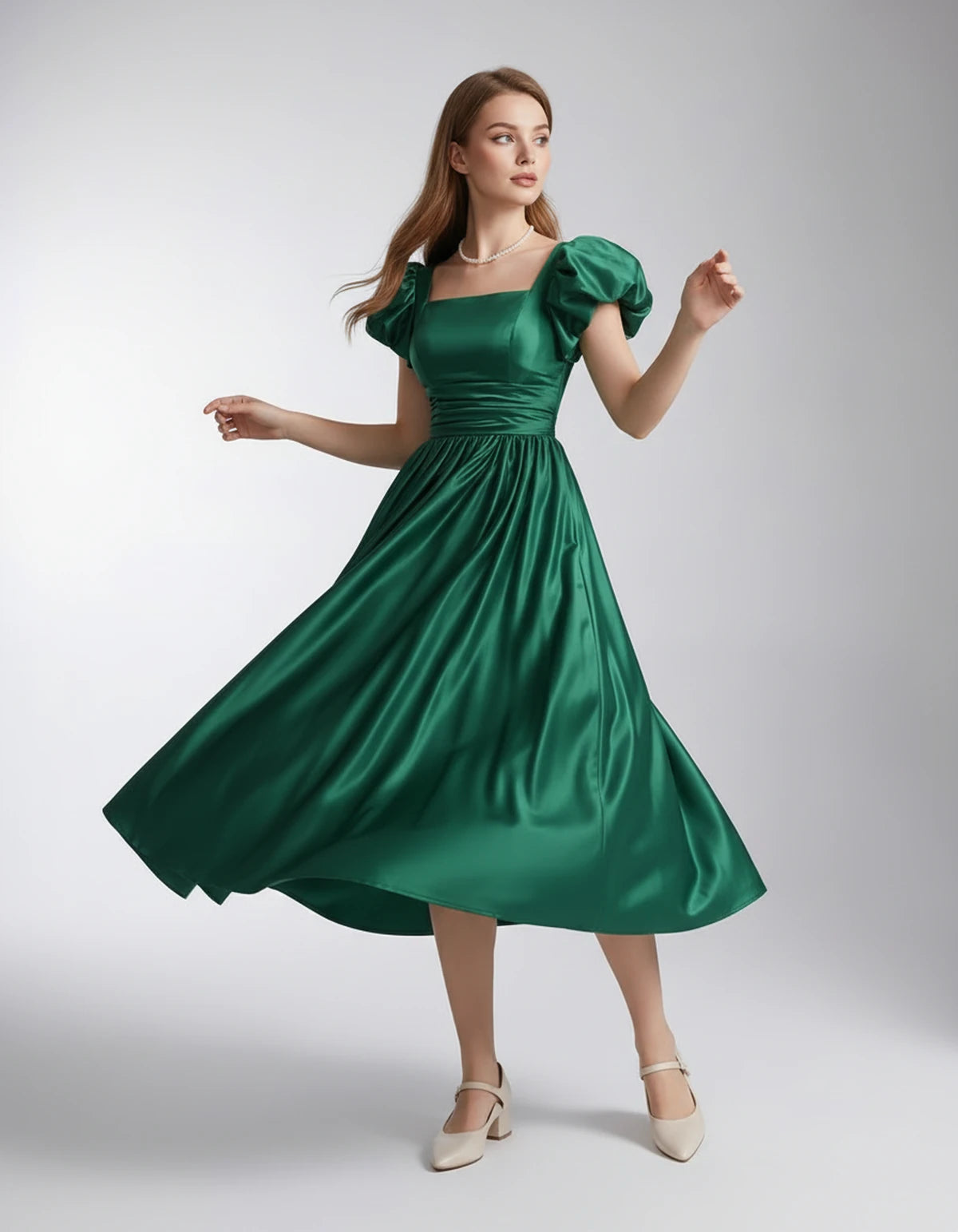 Marisol Midi Dresses — Emerald Green | SKU: SD-80159-emeraldgreen-2,SD-80159-emeraldgreen-4,SD-80159-emeraldgreen-6,SD-80159-emeraldgreen-8,SD-80159-emeraldgreen-10,SD-80159-emeraldgreen-12,SD-80159-emeraldgreen-14,SD-80159-emeraldgreen-16,SD-80159-emeraldgreen-16W,SD-80159-emeraldgreen-18W,SD-80159-emeraldgreen-20W,SD-80159-emeraldgreen-22W