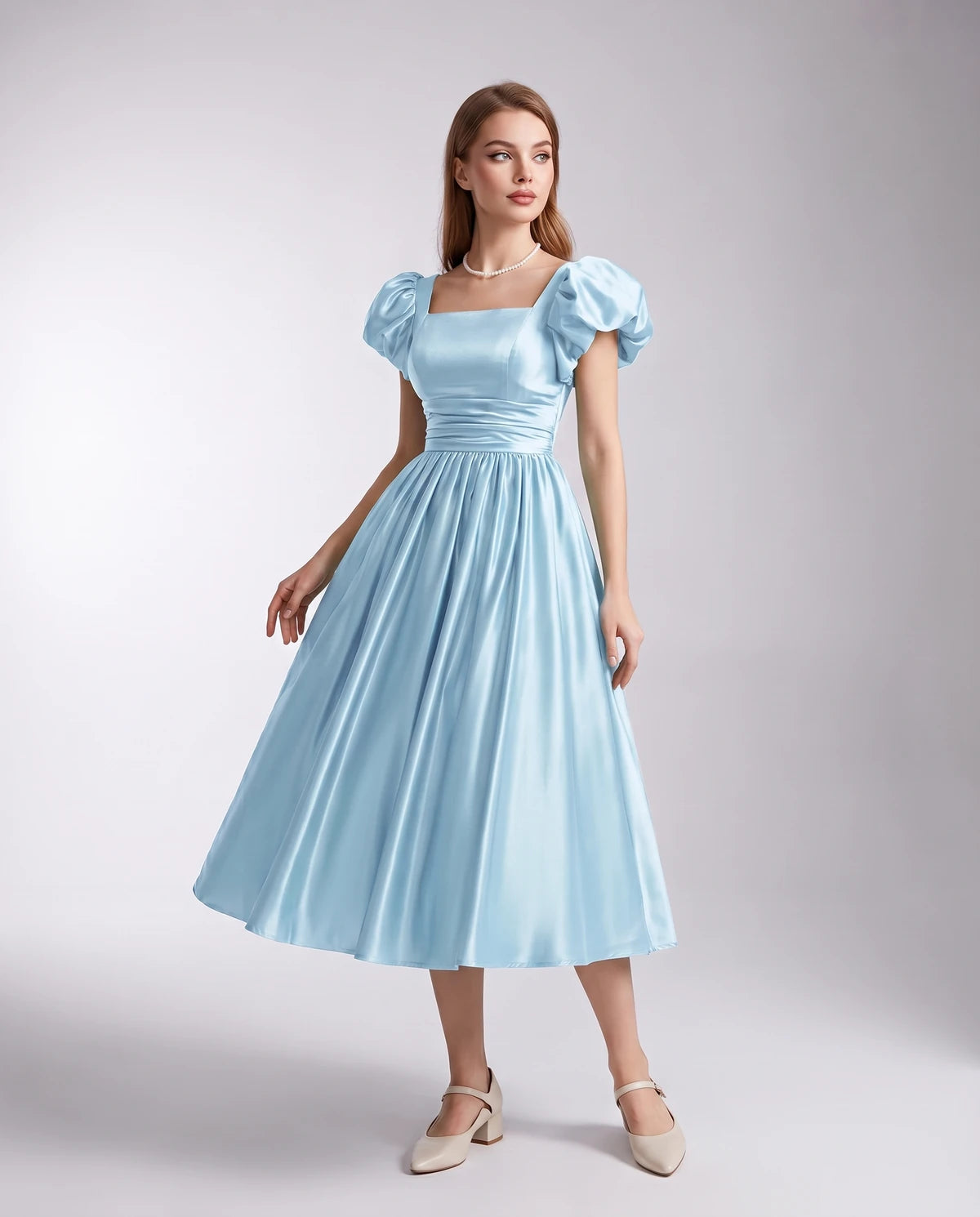 Marisol Midi Dresses — Light Blue