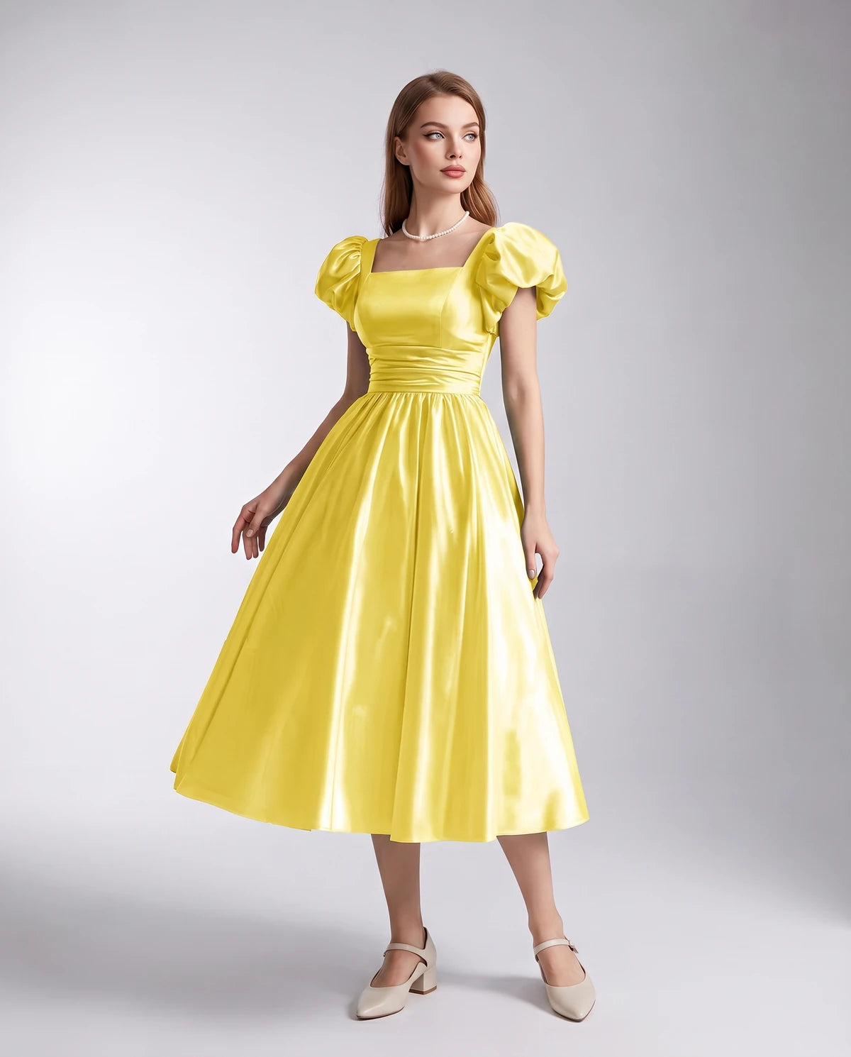 Marisol Midi Dresses — Yellow