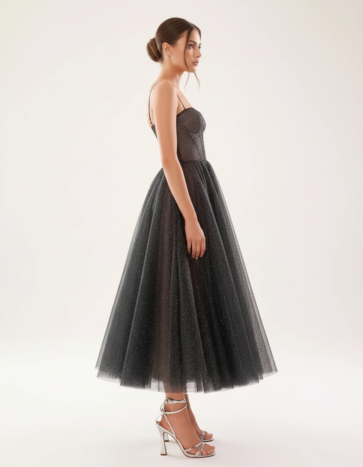 Marsanne Midi Dresses — Black | SKU: SD-90818-black-2,SD-90818-black-4,SD-90818-black-6,SD-90818-black-8,SD-90818-black-10,SD-90818-black-12,SD-90818-black-14,SD-90818-black-16,SD-90818-black-16W,SD-90818-black-18W,SD-90818-black-20W,SD-90818-black-22W