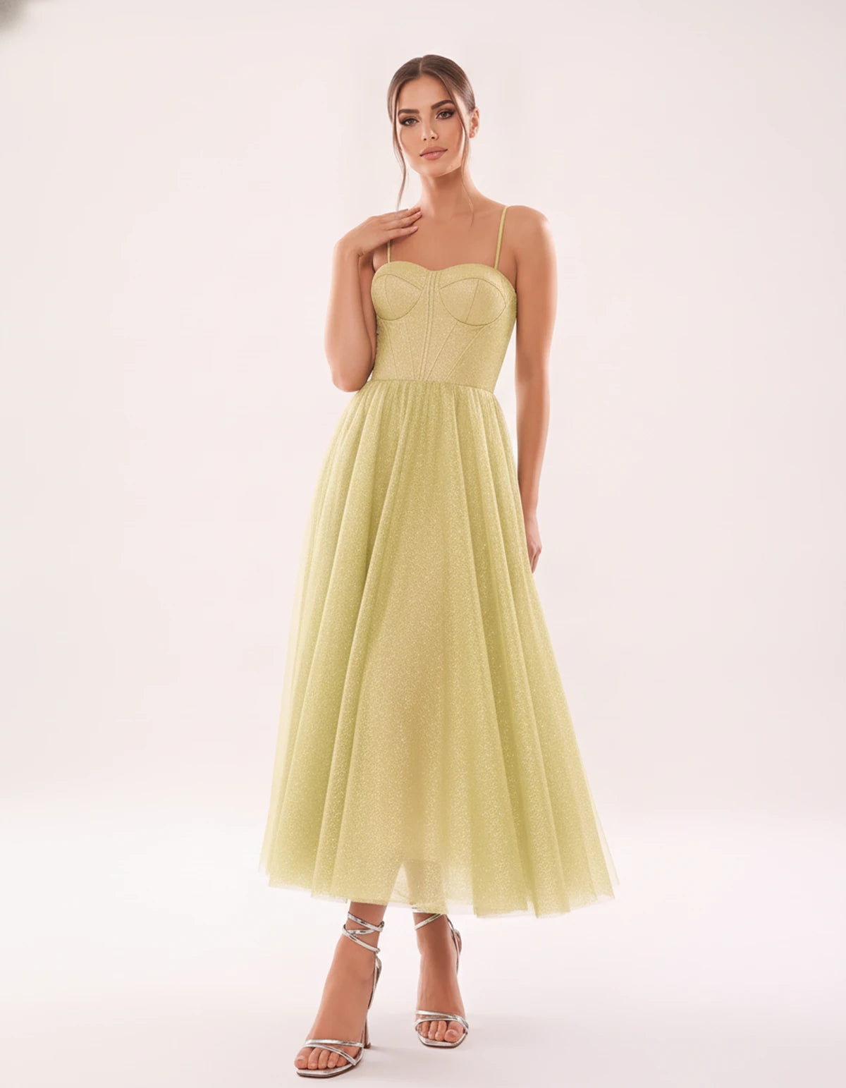 Marsanne Midi Dresses — Yellow | SKU: SD-90818-yellow-2,SD-90818-yellow-4,SD-90818-yellow-6,SD-90818-yellow-8,SD-90818-yellow-10,SD-90818-yellow-12,SD-90818-yellow-14,SD-90818-yellow-16,SD-90818-yellow-16W,SD-90818-yellow-18W,SD-90818-yellow-20W,SD-90818-yellow-22W