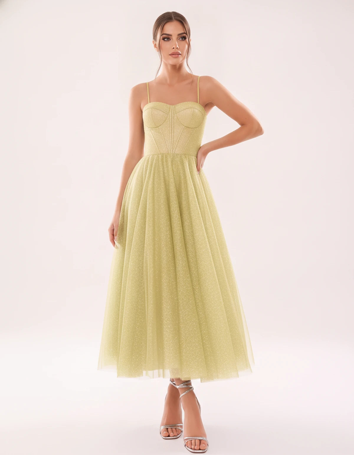 Marsanne Midi Dresses — Yellow | SKU: SD-90818-yellow-2,SD-90818-yellow-4,SD-90818-yellow-6,SD-90818-yellow-8,SD-90818-yellow-10,SD-90818-yellow-12,SD-90818-yellow-14,SD-90818-yellow-16,SD-90818-yellow-16W,SD-90818-yellow-18W,SD-90818-yellow-20W,SD-90818-yellow-22W