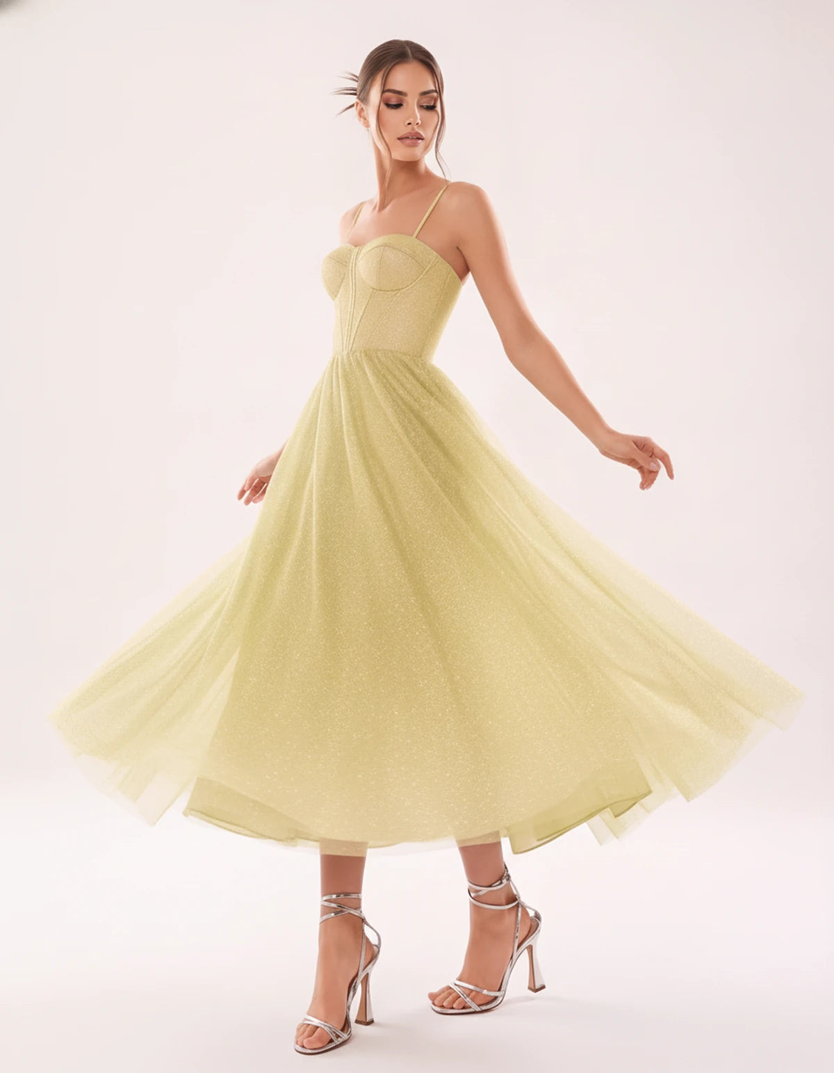 Marsanne Midi Dresses — Yellow | SKU: SD-90818-yellow-2,SD-90818-yellow-4,SD-90818-yellow-6,SD-90818-yellow-8,SD-90818-yellow-10,SD-90818-yellow-12,SD-90818-yellow-14,SD-90818-yellow-16,SD-90818-yellow-16W,SD-90818-yellow-18W,SD-90818-yellow-20W,SD-90818-yellow-22W