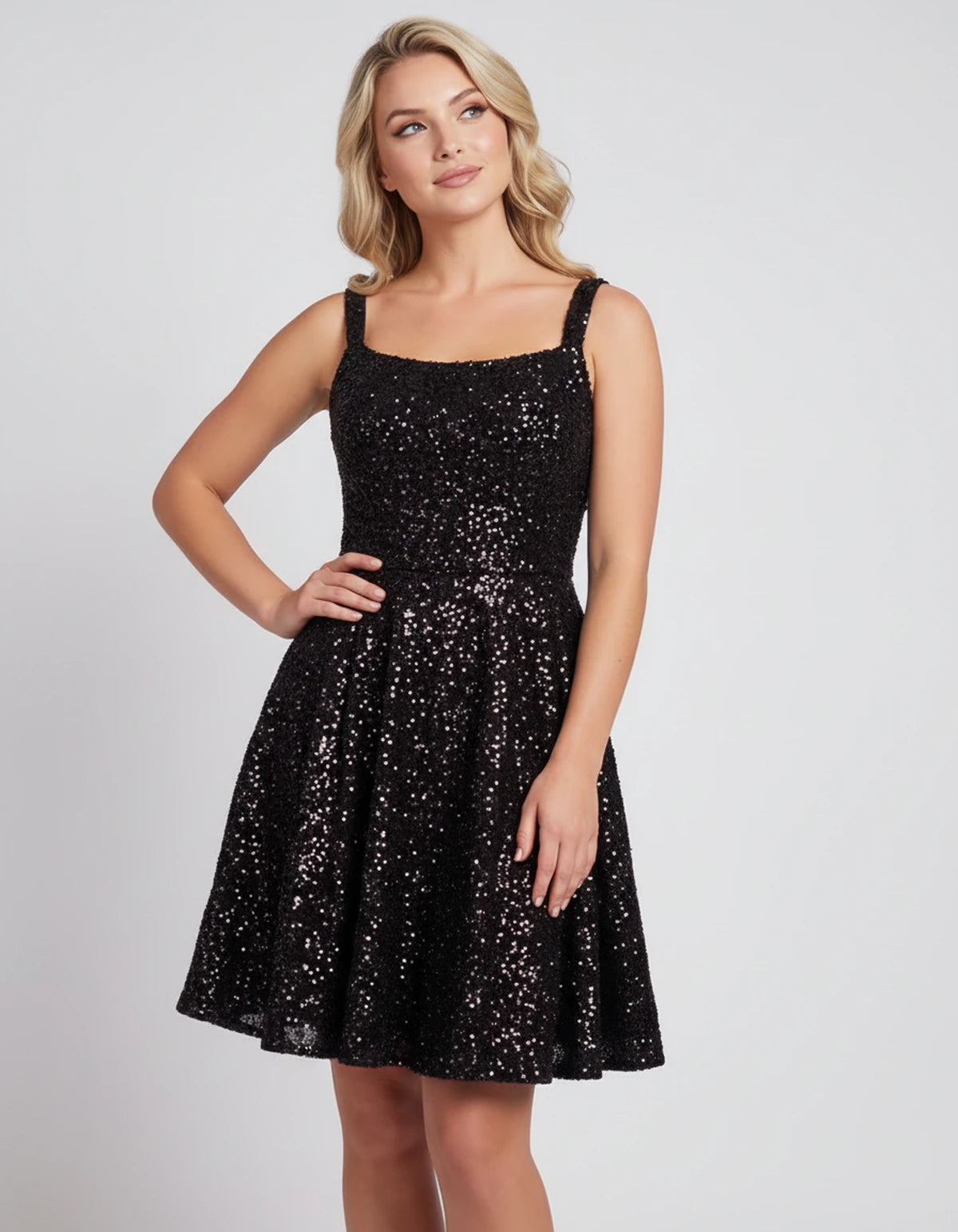 Mathilde Mini Dress — Black | SKU: SD-80928-black-2,SD-80928-black-4,SD-80928-black-6,SD-80928-black-8,SD-80928-black-10,SD-80928-black-12,SD-80928-black-14,SD-80928-black-16,SD-80928-black-16W,SD-80928-black-18W,SD-80928-black-20W,SD-80928-black-22W