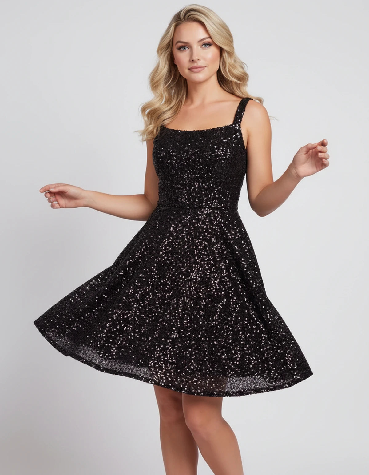 Mathilde Mini Dress — Black | SKU: SD-80928-black-2,SD-80928-black-4,SD-80928-black-6,SD-80928-black-8,SD-80928-black-10,SD-80928-black-12,SD-80928-black-14,SD-80928-black-16,SD-80928-black-16W,SD-80928-black-18W,SD-80928-black-20W,SD-80928-black-22W