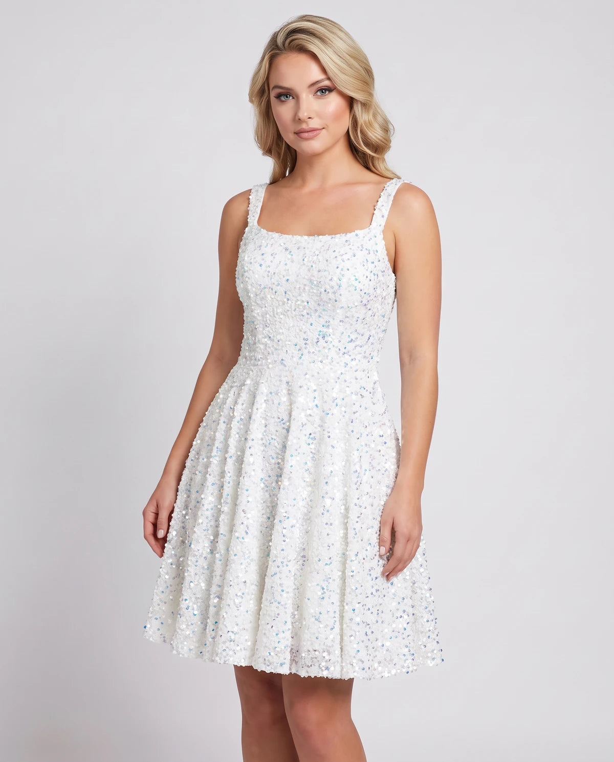 Mathilde Mini Dress — Colorful White