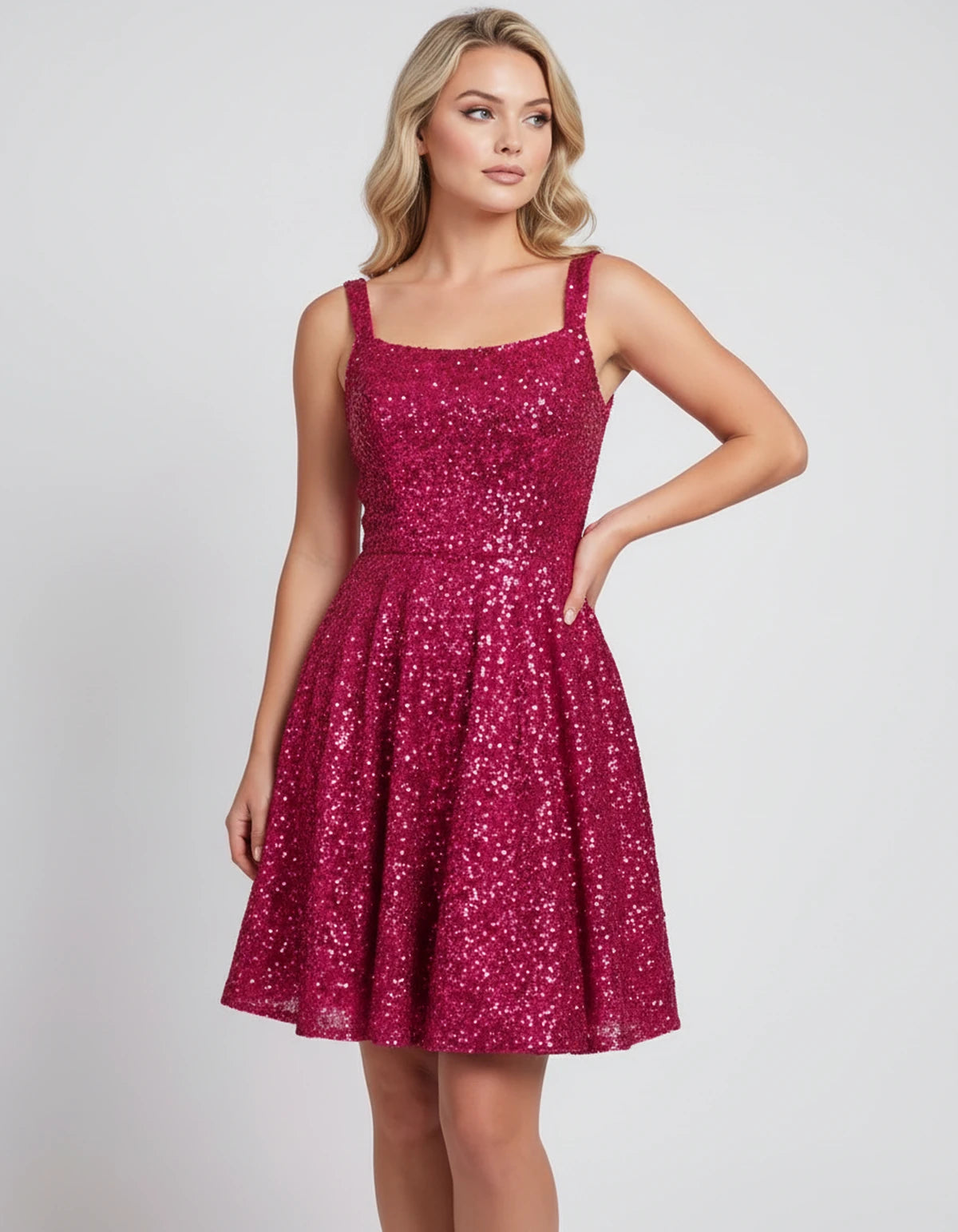 Mathilde Mini Dress — Pink | SKU: SD-80928-pink-2,SD-80928-pink-4,SD-80928-pink-6,SD-80928-pink-8,SD-80928-pink-10,SD-80928-pink-12,SD-80928-pink-14,SD-80928-pink-16,SD-80928-pink-16W,SD-80928-pink-18W,SD-80928-pink-20W,SD-80928-pink-22W