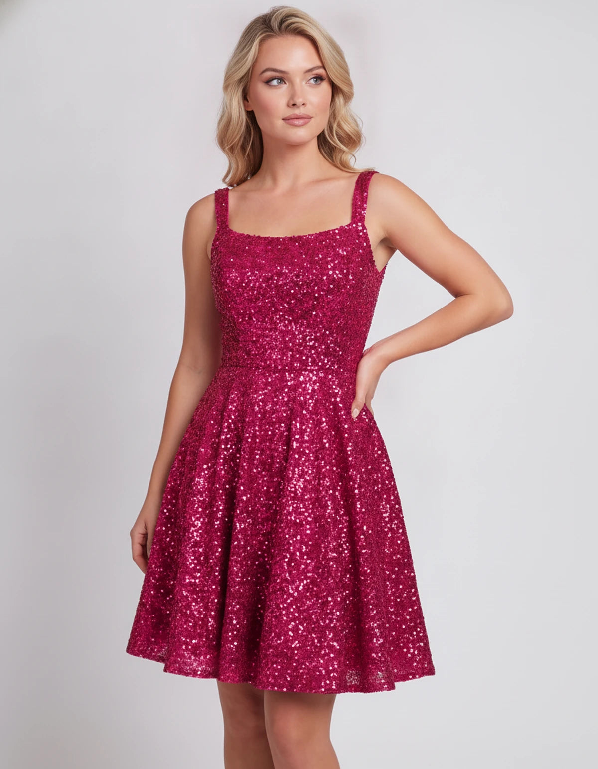 Mathilde Mini Dress — Pink | SKU: SD-80928-pink-2,SD-80928-pink-4,SD-80928-pink-6,SD-80928-pink-8,SD-80928-pink-10,SD-80928-pink-12,SD-80928-pink-14,SD-80928-pink-16,SD-80928-pink-16W,SD-80928-pink-18W,SD-80928-pink-20W,SD-80928-pink-22W