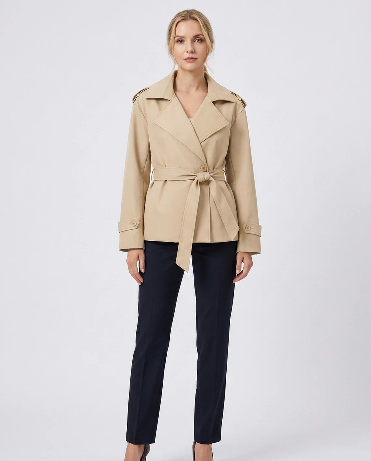 Melisande Coat — Short Apricot