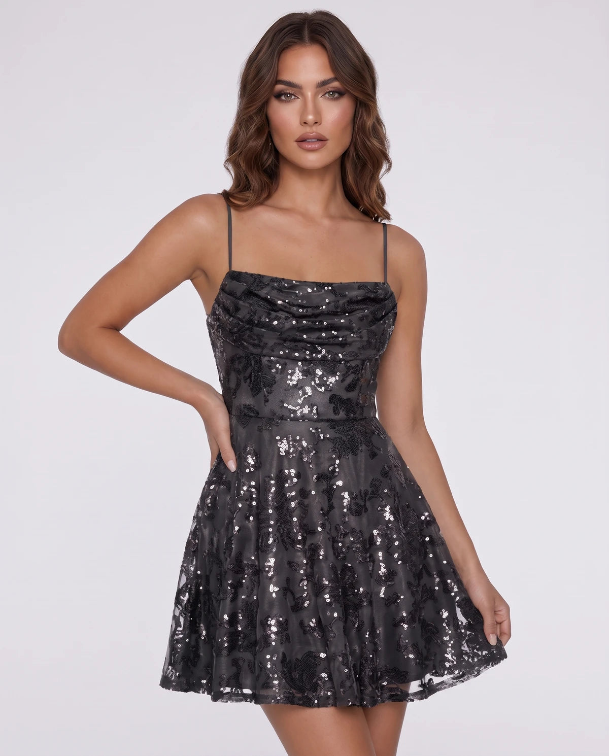 Melodie Mini Dress — Black