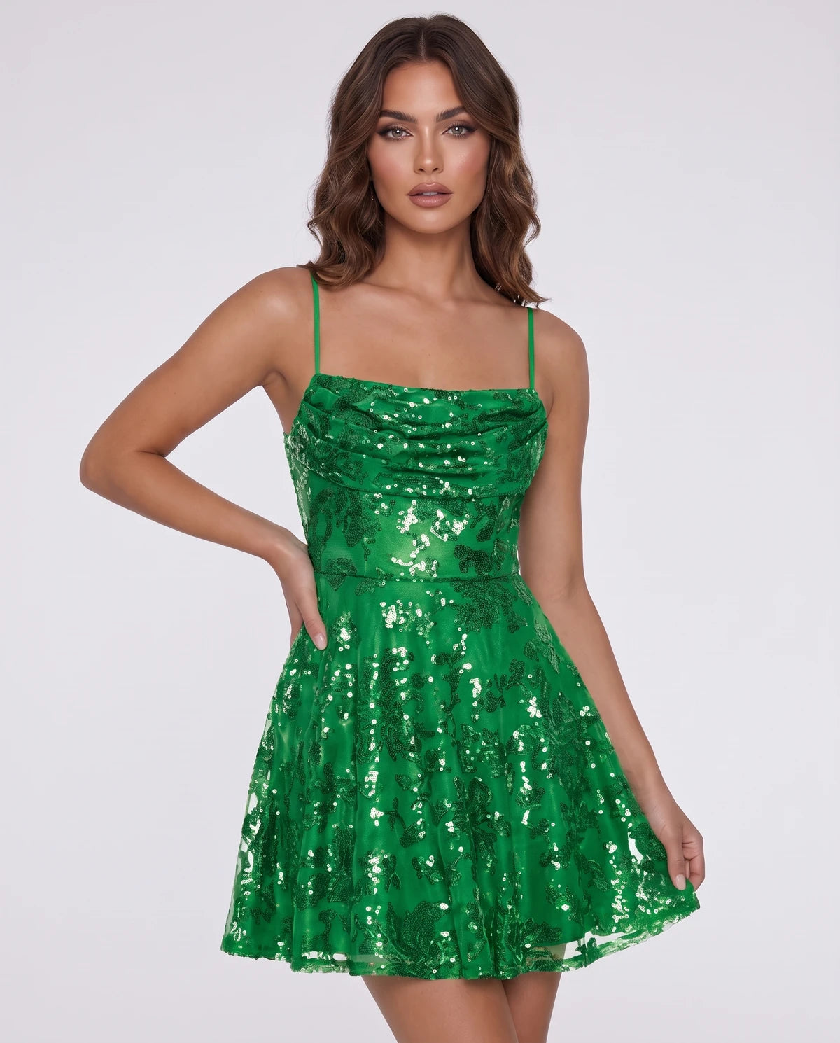 Melodie Mini Dress — Green