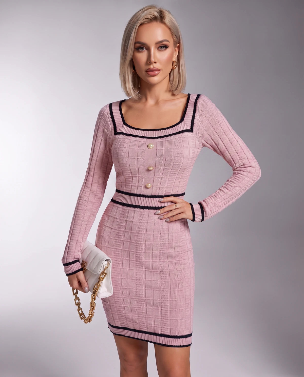 Meridian Mini Dress — Pink