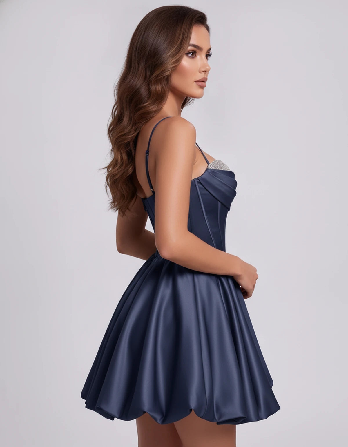 Messina Mini Dress — Navy | SKU: SD-03643-navy-2,SD-03643-navy-4,SD-03643-navy-6,SD-03643-navy-8,SD-03643-navy-10,SD-03643-navy-12,SD-03643-navy-14,SD-03643-navy-16,SD-03643-navy-16W,SD-03643-navy-18W,SD-03643-navy-20W,SD-03643-navy-22W