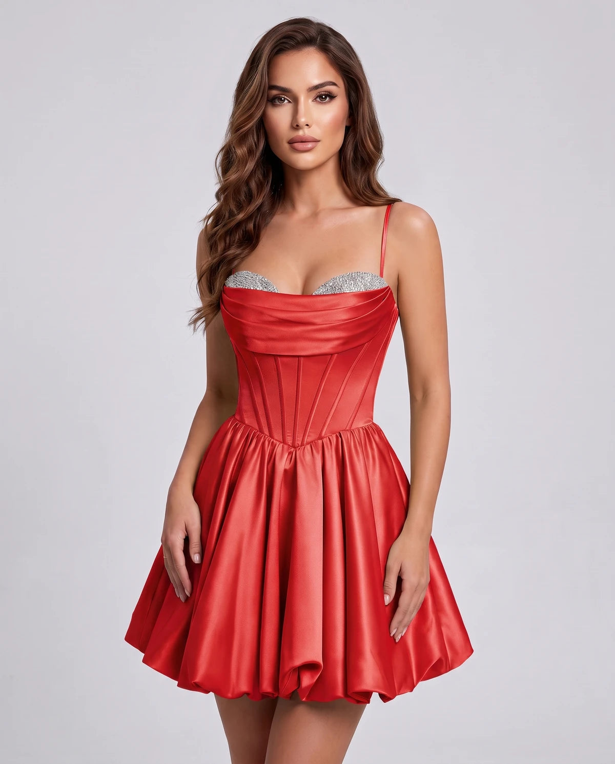 Messina Mini Dress — Red