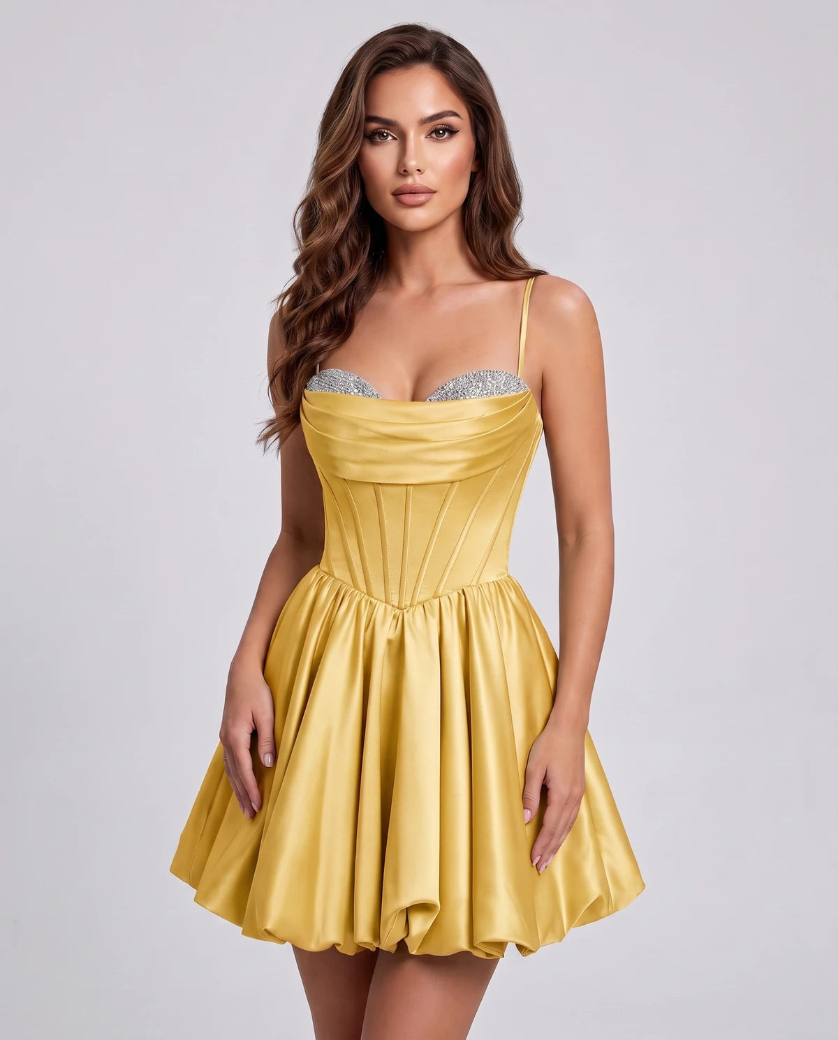 Messina Mini Dress — Yellow