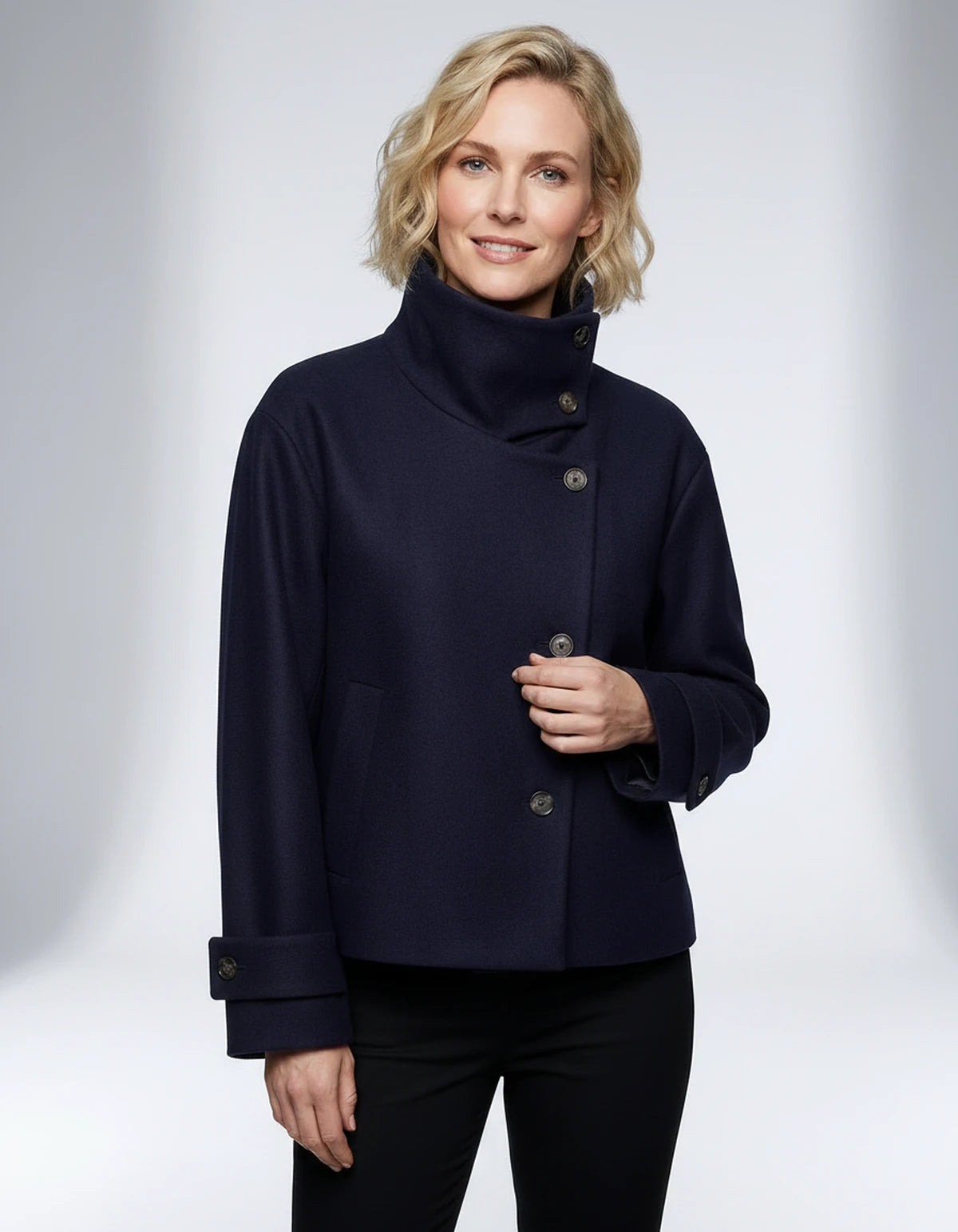 Mirabelle Coat — Blue | SKU: SD-27400-blue-XS,SD-27400-blue-S,SD-27400-blue-M,SD-27400-blue-L