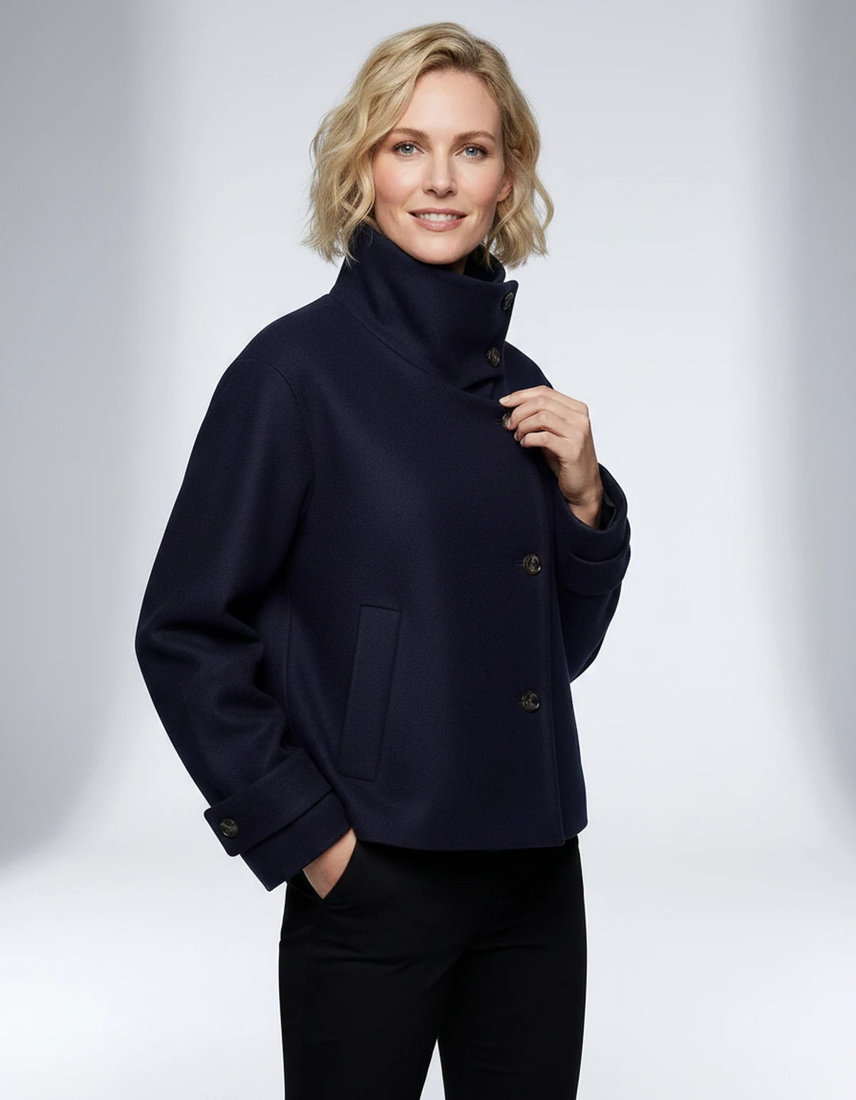 Mirabelle Coat — Blue | SKU: SD-27400-blue-XS,SD-27400-blue-S,SD-27400-blue-M,SD-27400-blue-L