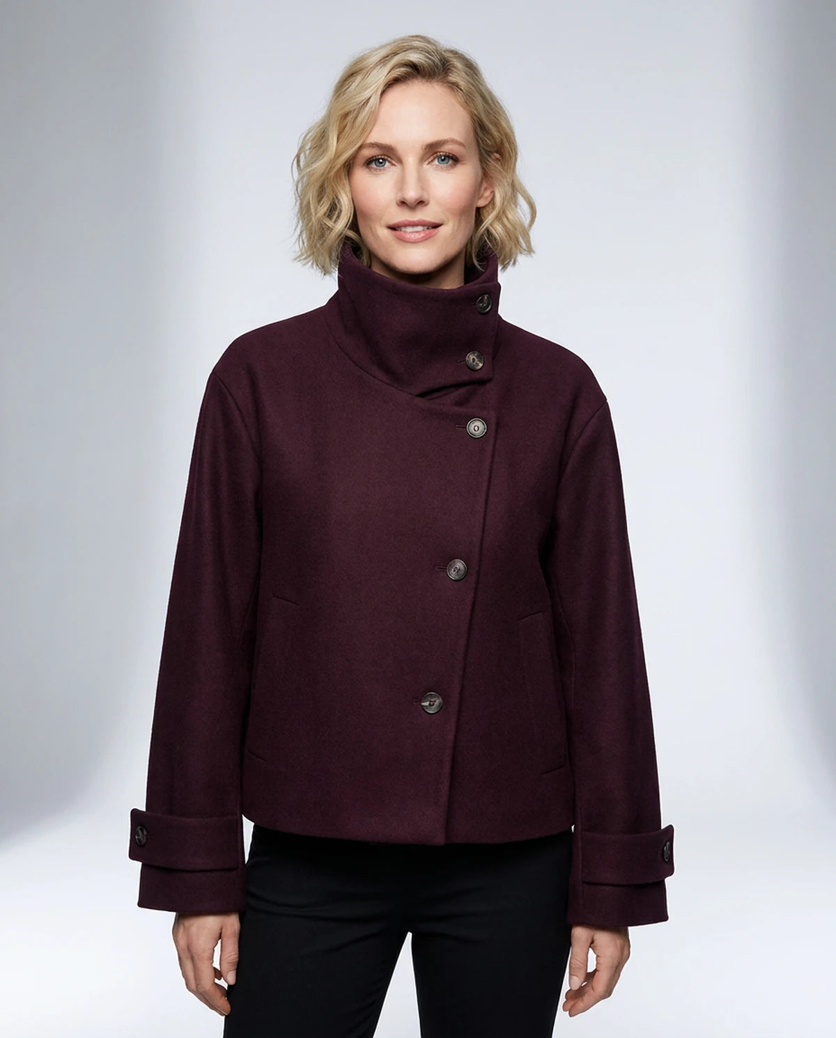 Mirabelle Coat — Burgundy