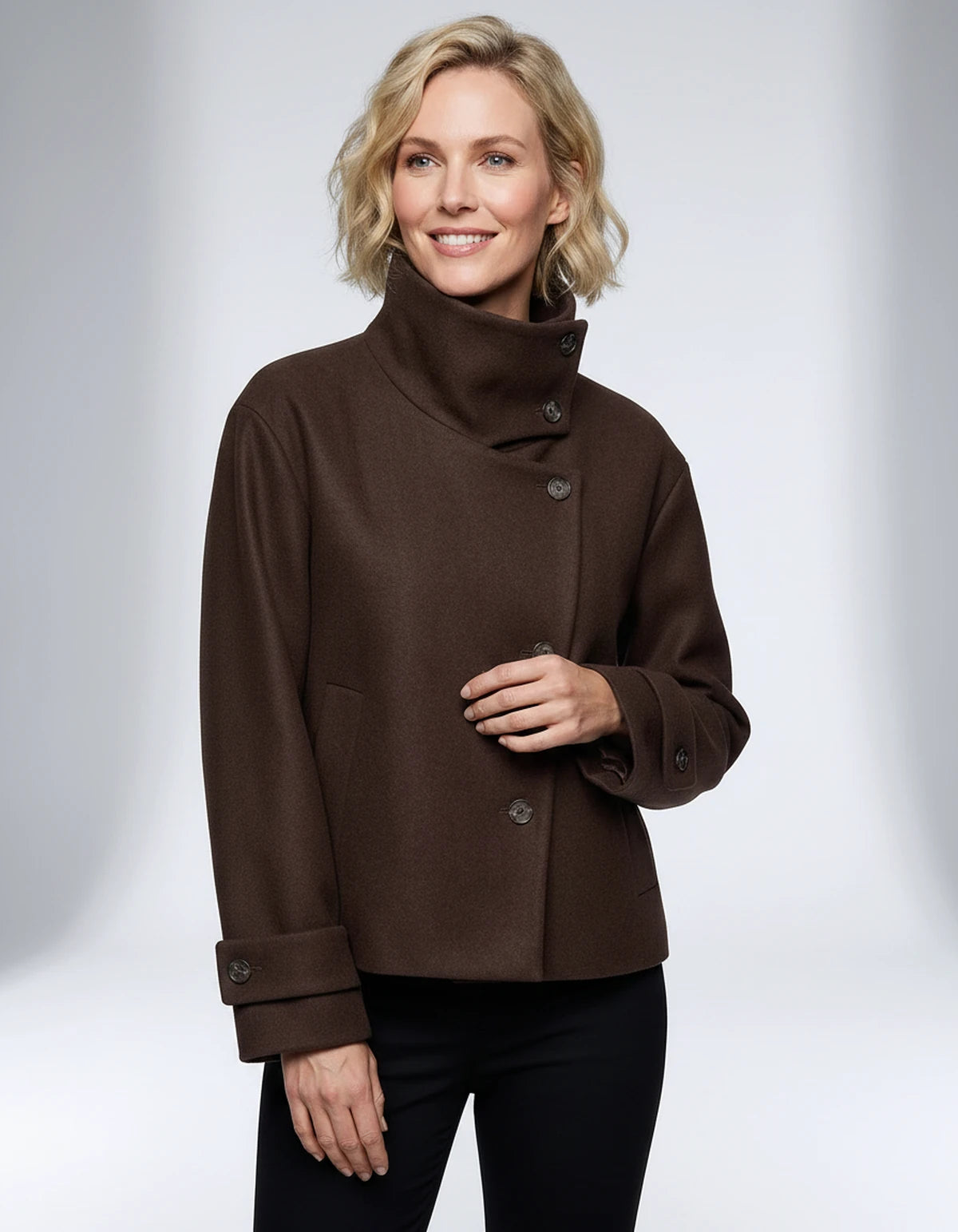 Mirabelle Coat — Coffee | SKU: SD-27400-coffee-XS,SD-27400-coffee-S,SD-27400-coffee-M,SD-27400-coffee-L