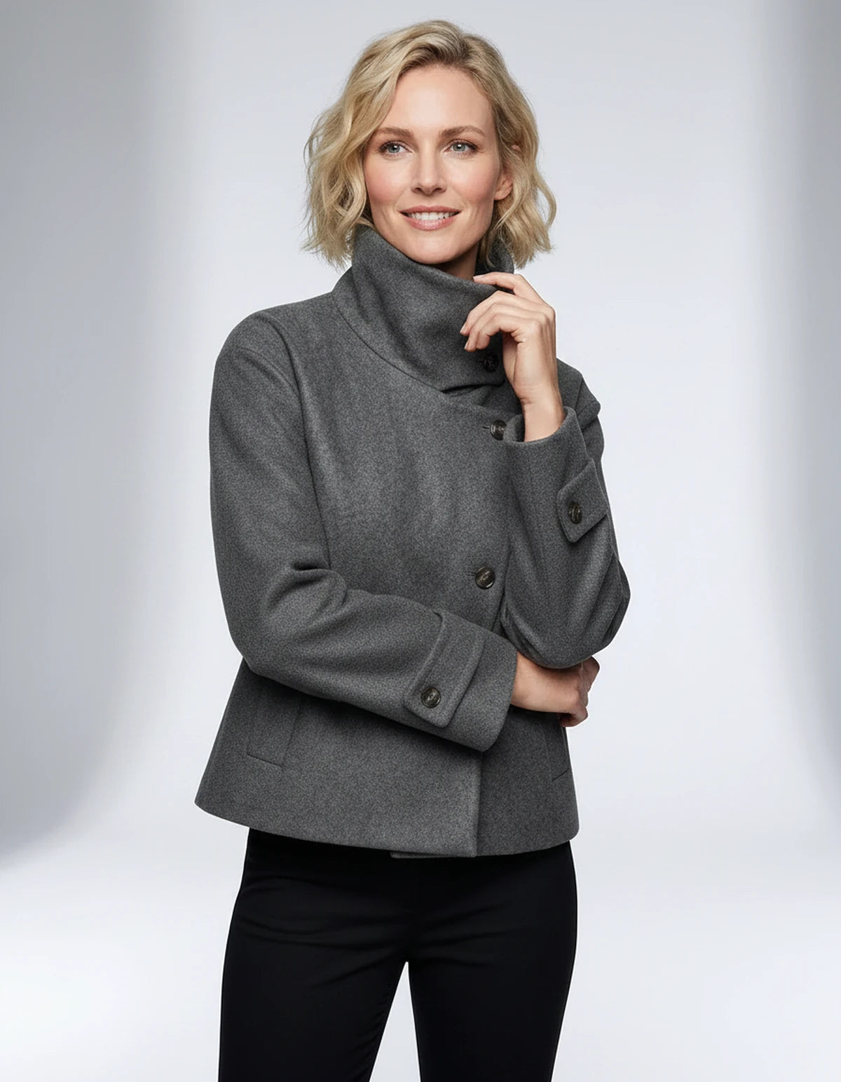 Mirabelle Coat — Gray | SKU: SD-27400-gray-XS,SD-27400-gray-S,SD-27400-gray-M,SD-27400-gray-L