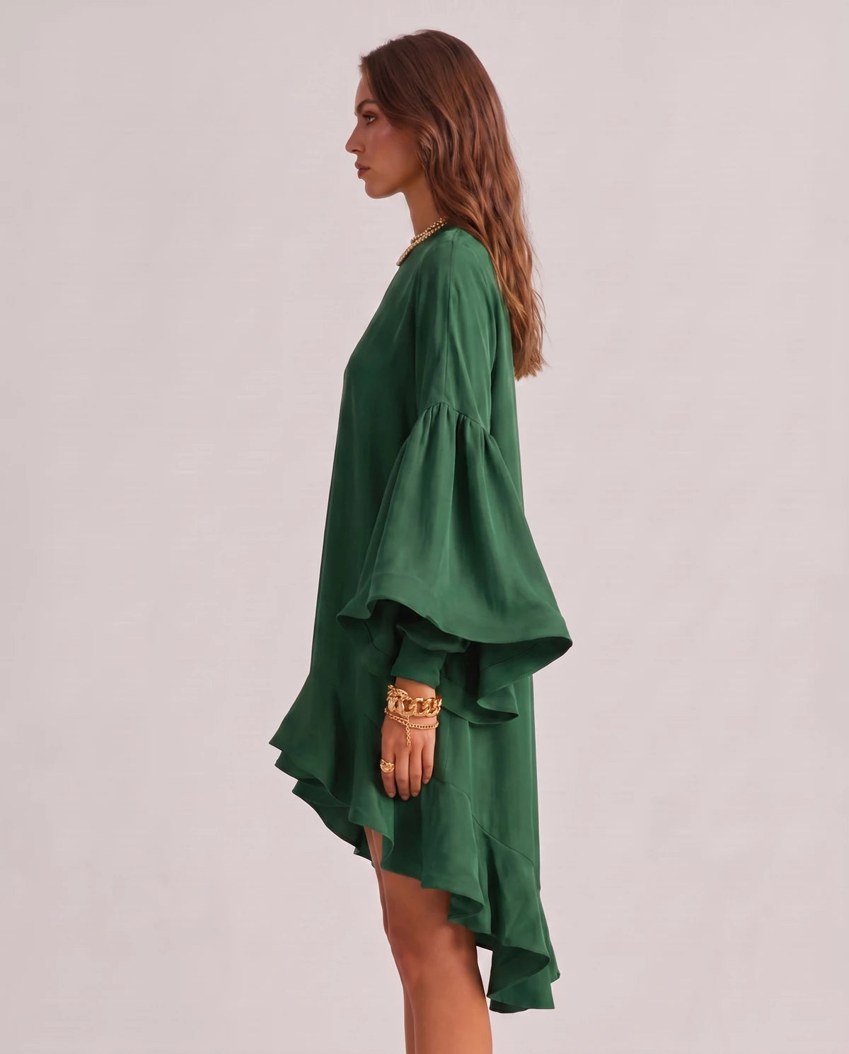 Mirielle Midi Dresses — Green | SKU: SD-95642-green-XS,SD-95642-green-S,SD-95642-green-M,SD-95642-green-L,SD-95642-green-XL,SD-95642-green-2XL