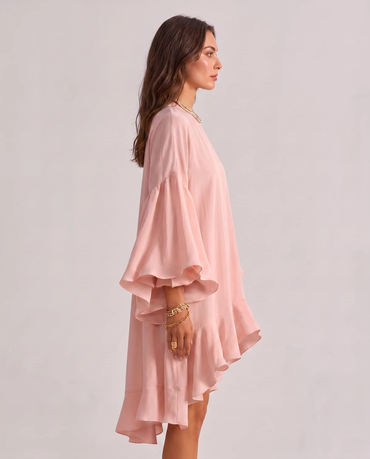 Mirielle Midi Dresses — Pink | SKU: SD-95642-pink-XS,SD-95642-pink-S,SD-95642-pink-M,SD-95642-pink-L,SD-95642-pink-XL,SD-95642-pink-2XL