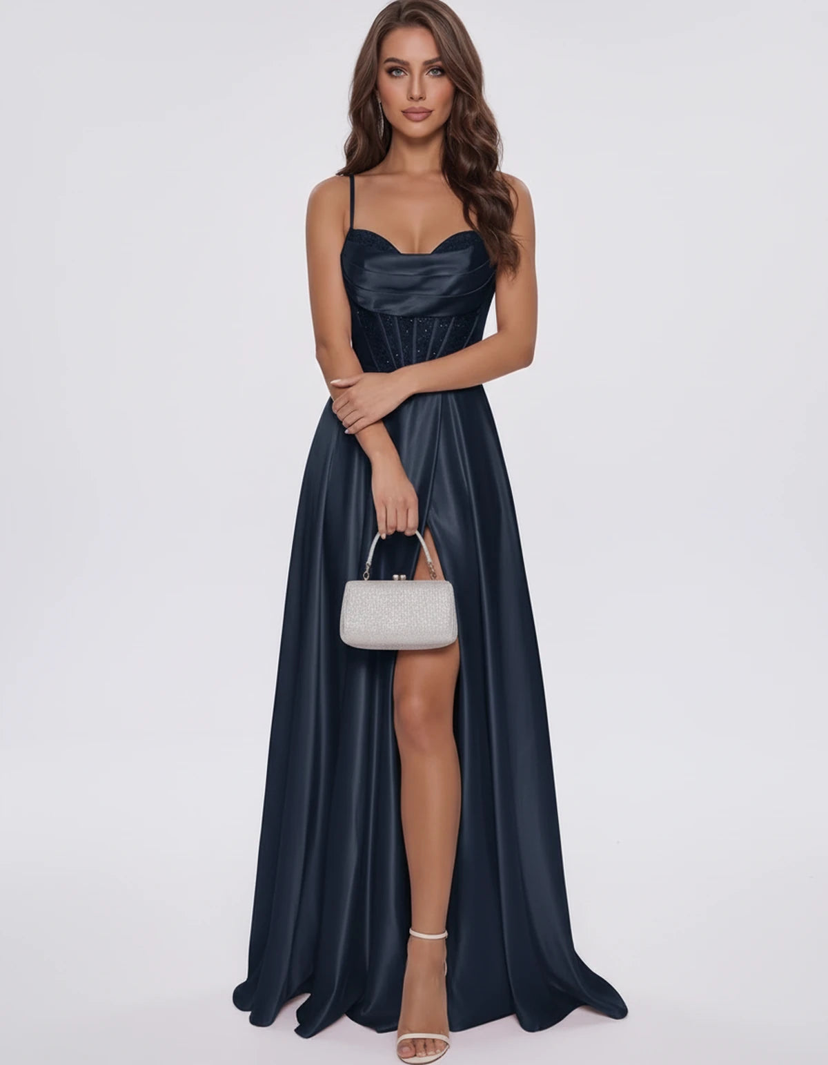 Modena Maxi Dress — Navy | SKU: SD-17487-navy-2,SD-17487-navy-4,SD-17487-navy-6,SD-17487-navy-8,SD-17487-navy-10,SD-17487-navy-12,SD-17487-navy-14,SD-17487-navy-16,SD-17487-navy-16W,SD-17487-navy-18W,SD-17487-navy-20W,SD-17487-navy-22W