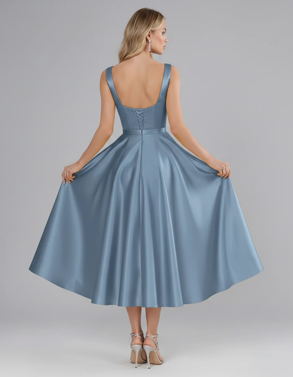 Montaigne Midi Dresses — Dusty Blue | SKU: SD-07068-dustyblue-2,SD-07068-dustyblue-4,SD-07068-dustyblue-6,SD-07068-dustyblue-8,SD-07068-dustyblue-10,SD-07068-dustyblue-12,SD-07068-dustyblue-14,SD-07068-dustyblue-16,SD-07068-dustyblue-16W,SD-07068-dustyblue-18W
