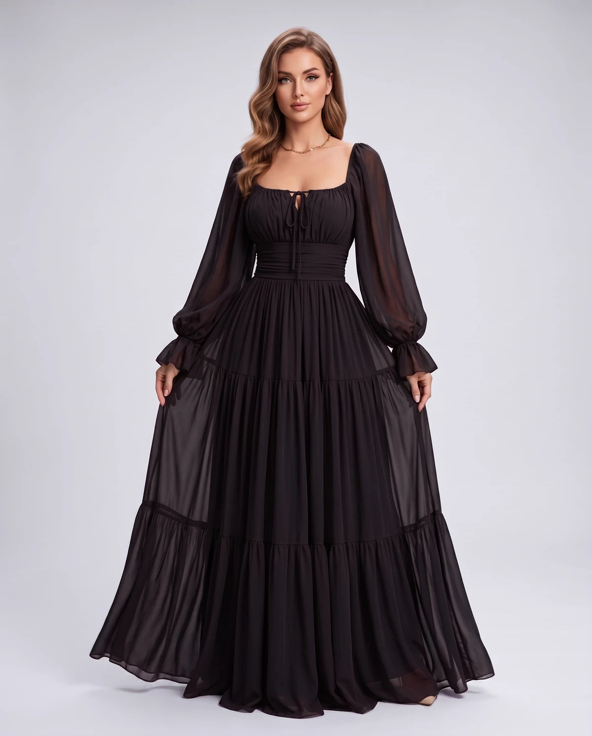 Morvenna Maxi Dress — Black