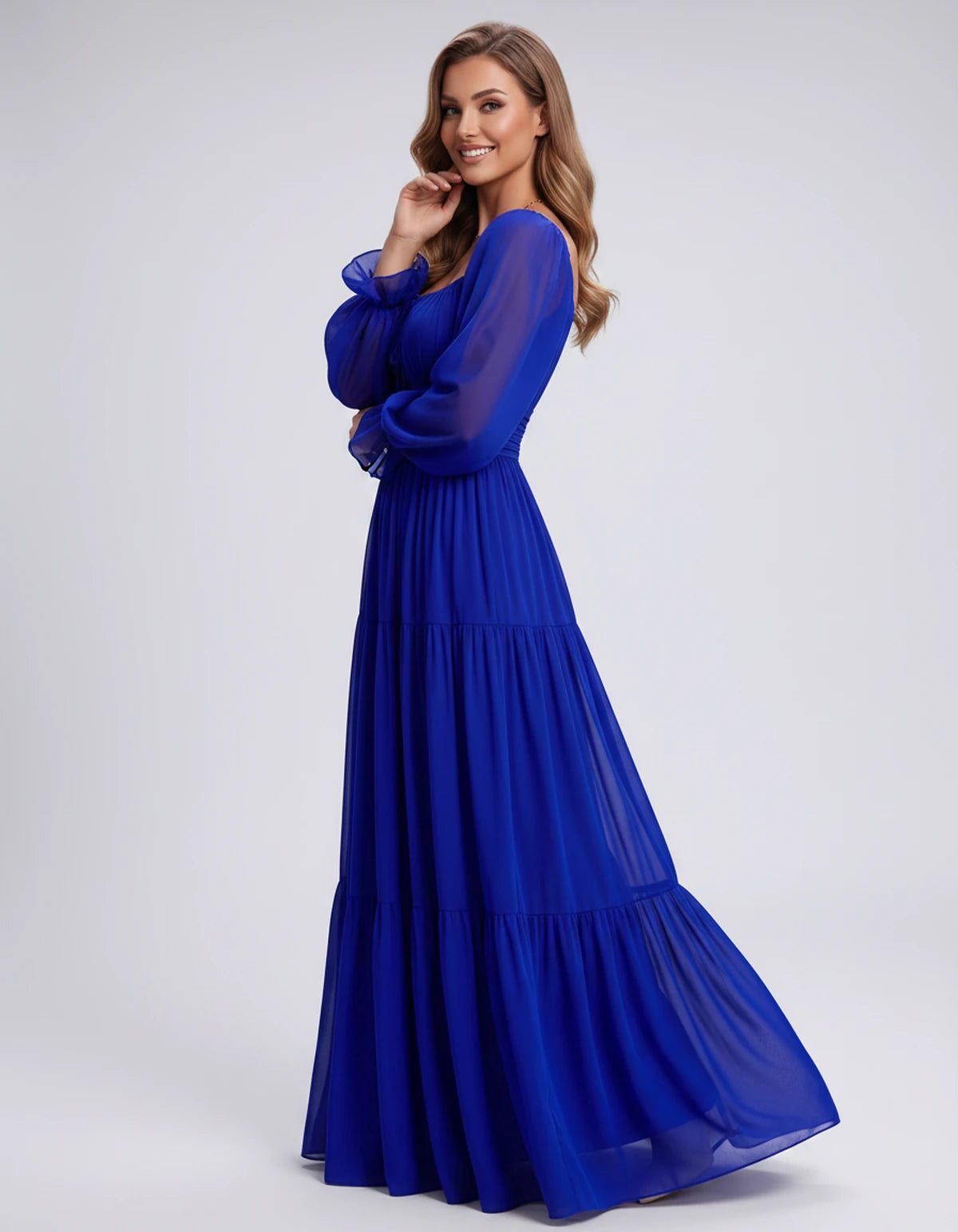Morvenna Maxi Dress — Blue | SKU: SD-97018-blue-XS,SD-97018-blue-S,SD-97018-blue-M,SD-97018-blue-L,SD-97018-blue-XL,SD-97018-blue-2XL