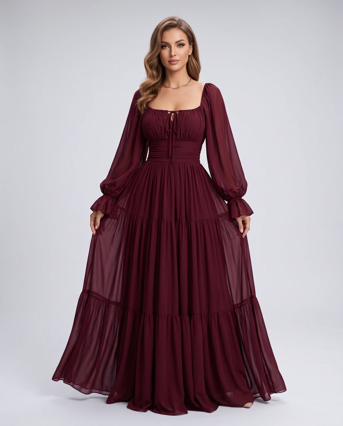 Morvenna Maxi Dress — Claret