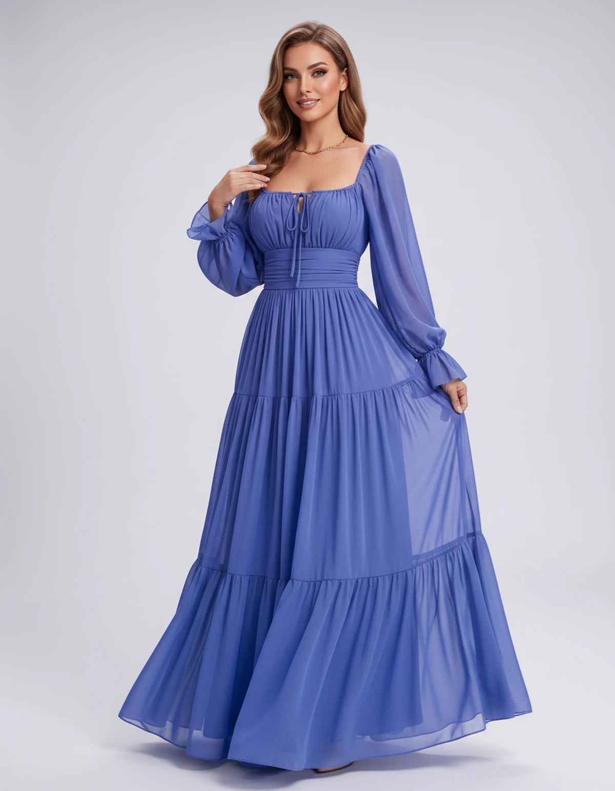 Morvenna Maxi Dress — Sky Blue