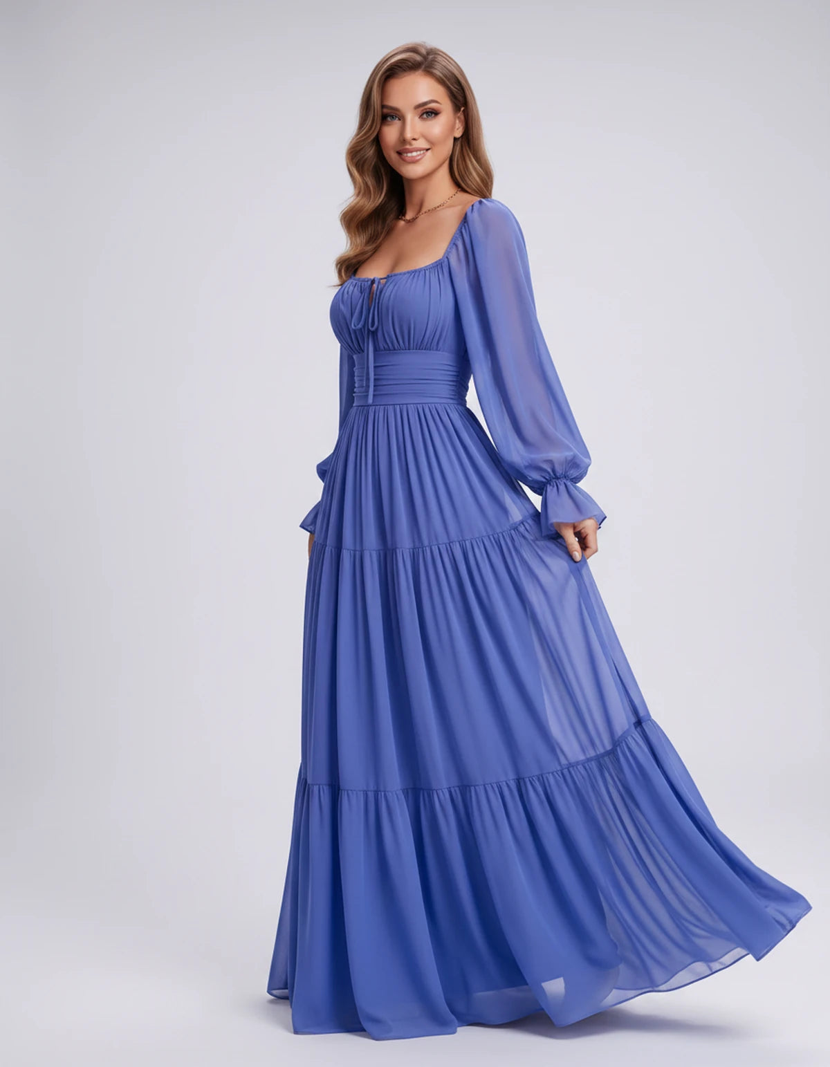 Morvenna Maxi Dress — Sky Blue | SKU: SD-97018-skyblue-XS,SD-97018-skyblue-S,SD-97018-skyblue-M,SD-97018-skyblue-L,SD-97018-skyblue-XL,SD-97018-skyblue-2XL
