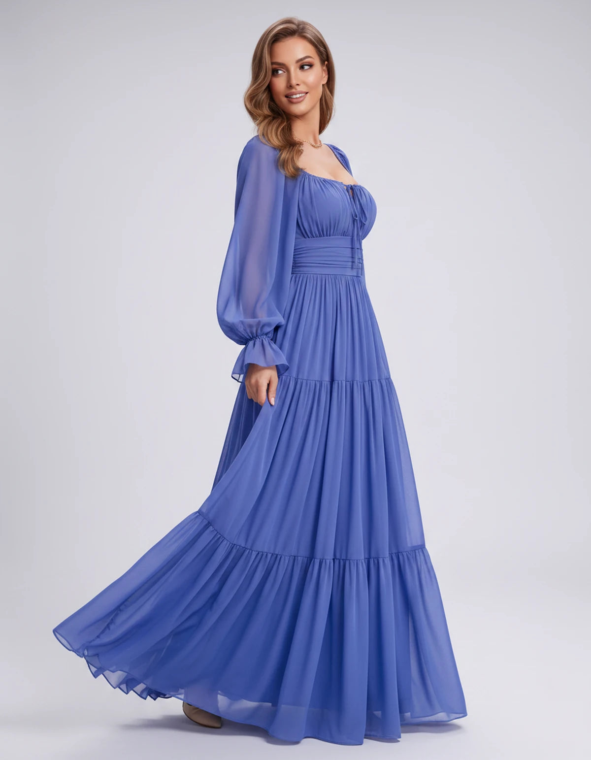 Morvenna Maxi Dress — Sky Blue | SKU: SD-97018-skyblue-XS,SD-97018-skyblue-S,SD-97018-skyblue-M,SD-97018-skyblue-L,SD-97018-skyblue-XL,SD-97018-skyblue-2XL