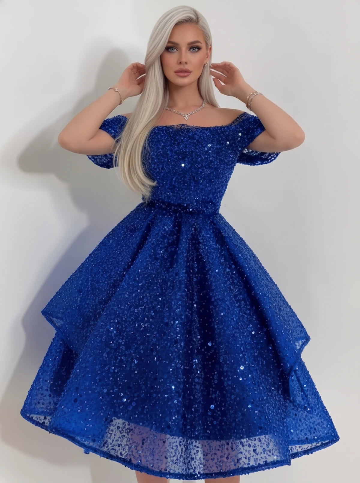 Nacrelle Mini Dress — Blue