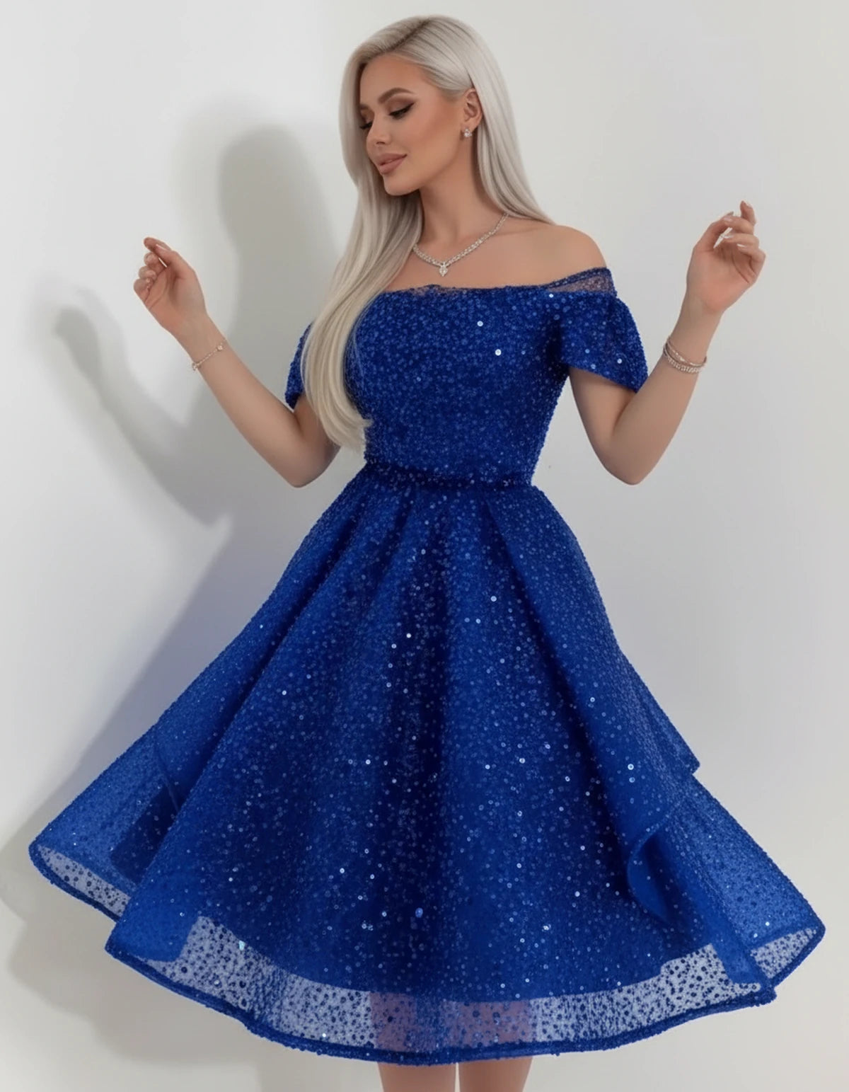 Nacrelle Mini Dress — Blue | SKU: SD-11108-blue-2,SD-11108-blue-4,SD-11108-blue-6,SD-11108-blue-8,SD-11108-blue-10,SD-11108-blue-12,SD-11108-blue-14,SD-11108-blue-16,SD-11108-blue-16W,SD-11108-blue-18W,SD-11108-blue-20W,SD-11108-blue-22W