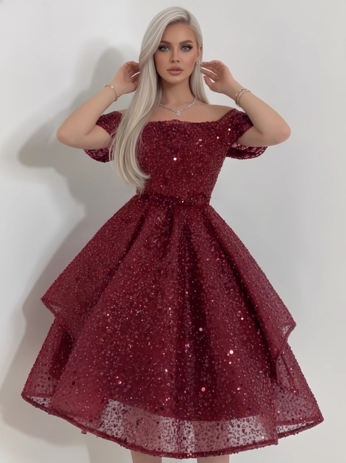 Nacrelle Mini Dress — Red